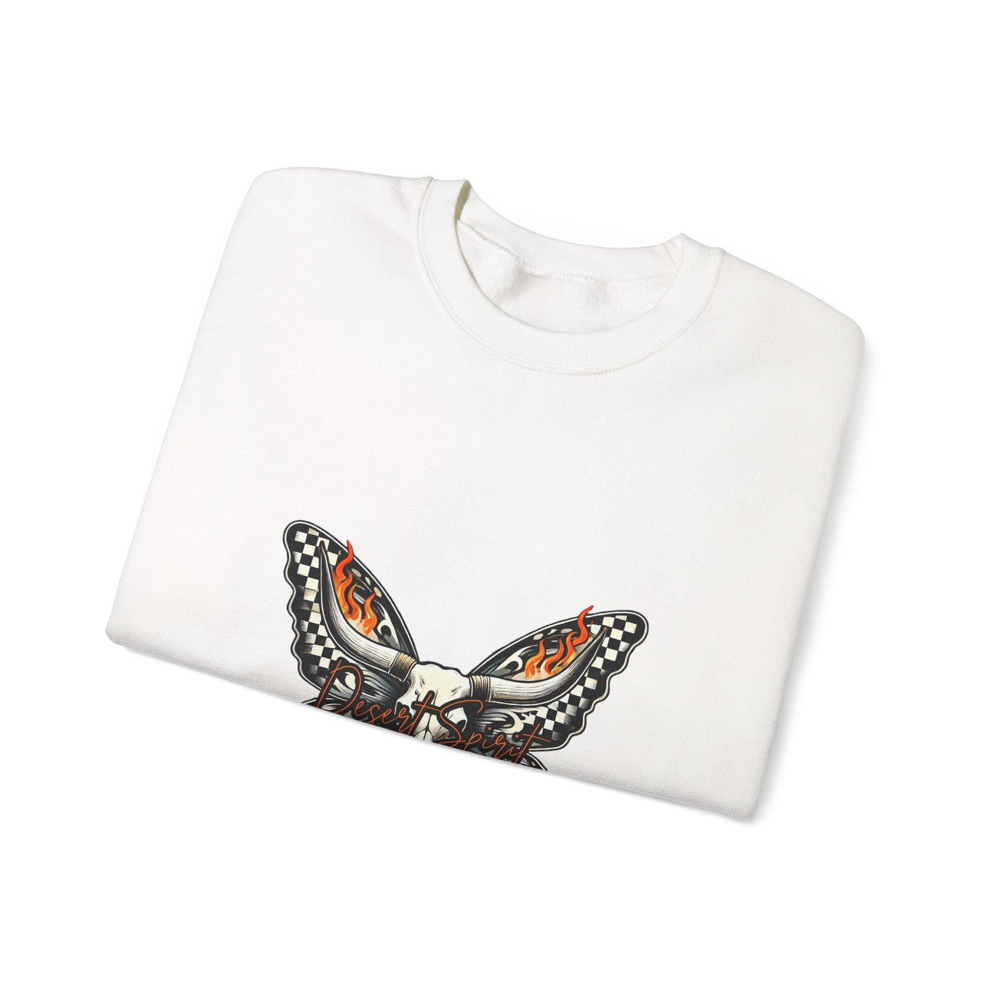 Yallternative edgy grunge western flame desert spirit checkered butterfly graphic sublimation or dtf design PNG