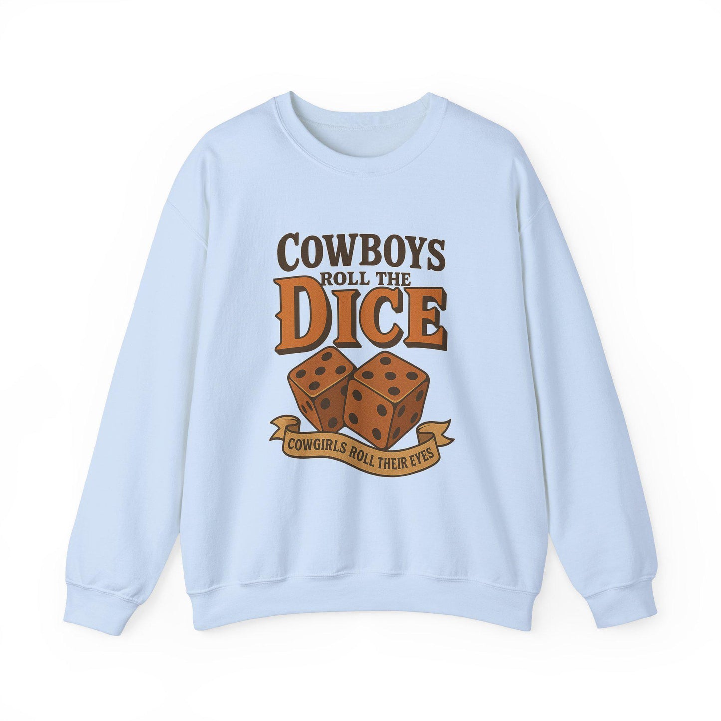 Western "cowboys roll the dice, cowgirls roll their eyes" gambling png graphic digital download for tshirt sublimation or dtf