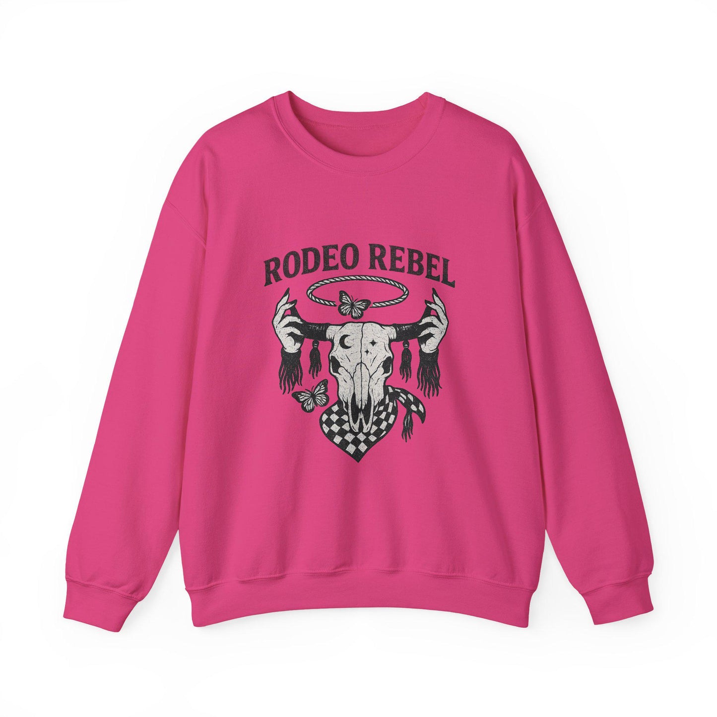 Western rodeo rebel bull skull butterfly cowgirl png graphic INSTANT digital download for tshirt sublimation or dtf