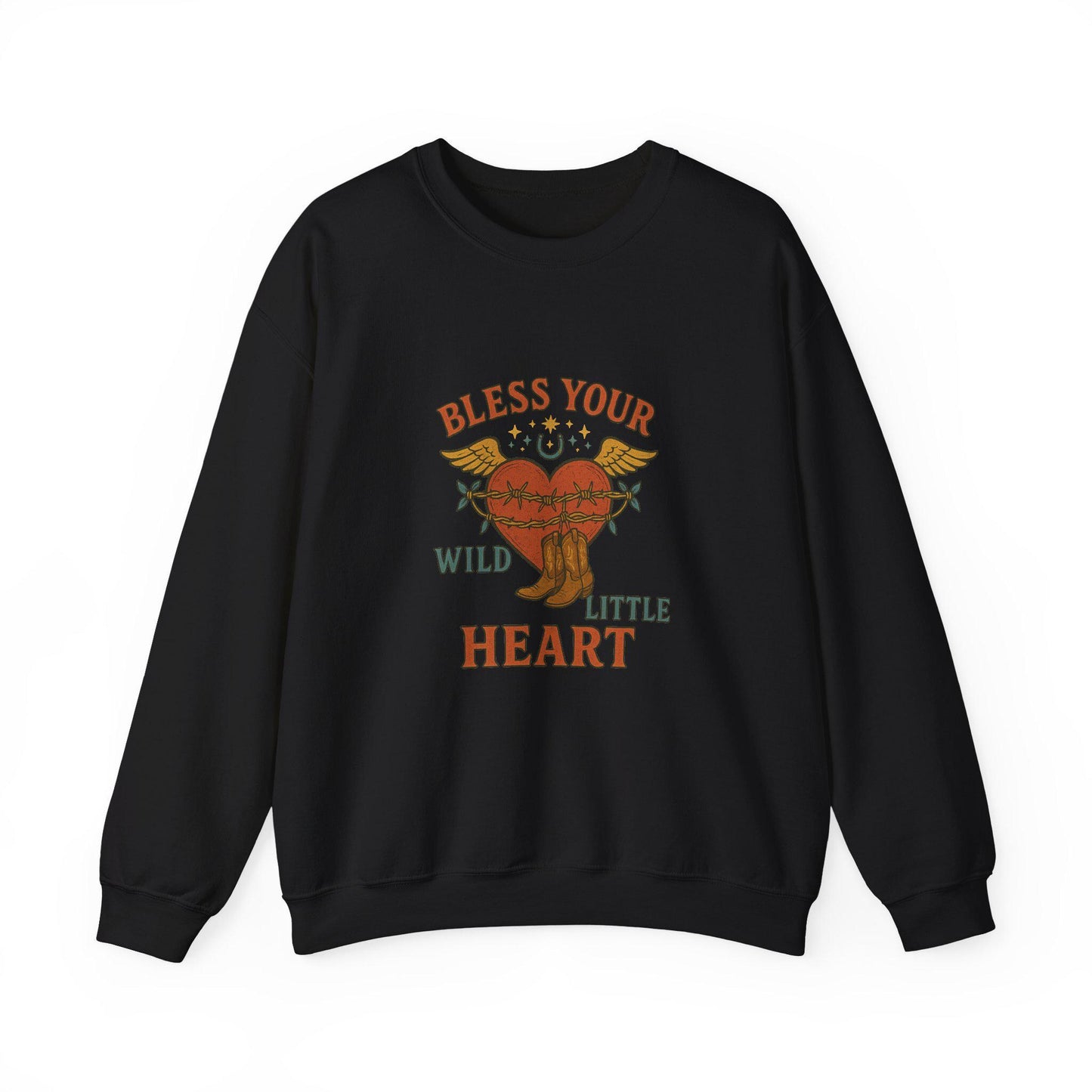 Western "bless your wild little heat" cowgirl heart png graphic INSTANT digital download for tshirt sublimation or dtf