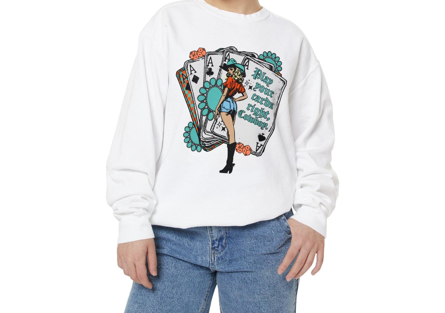 Vintage Retro cowgirl turquoise Ring Cards Spades dice western png Country girl instant digital download Old wild west cowgirl design