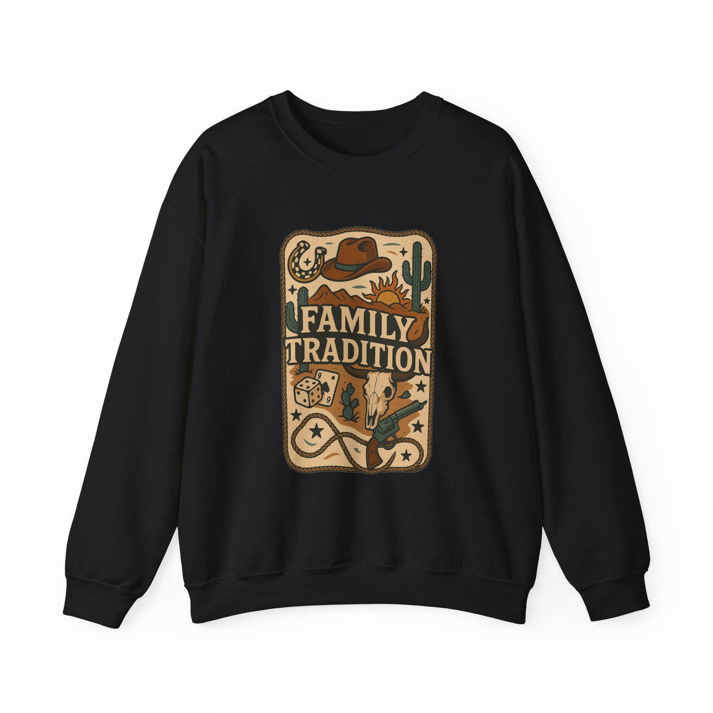 Family tradition western collage graphic digital download for tshirt sublimation or dtf