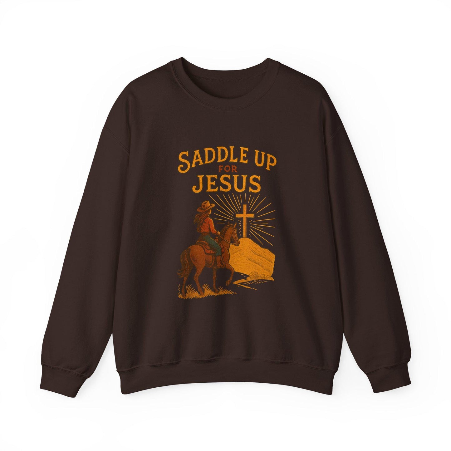 Western "saddle up for jesus" christian cowgirl PNG graphic INSTANT digital download for tshirt sublimation or dtf