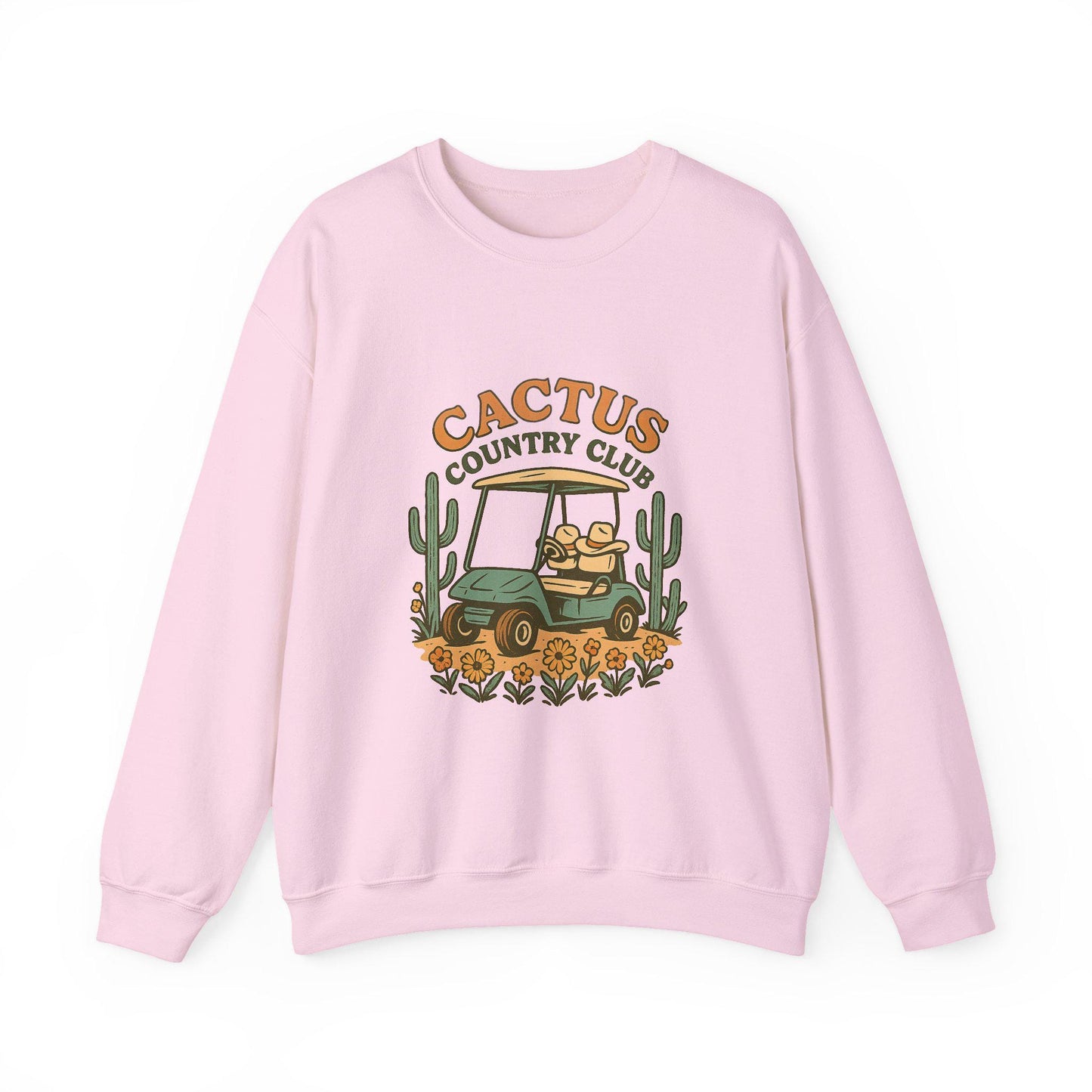 Western "cactus country club" golf cart desert png graphic INSTANT digital download for tshirt sublimation or dtf