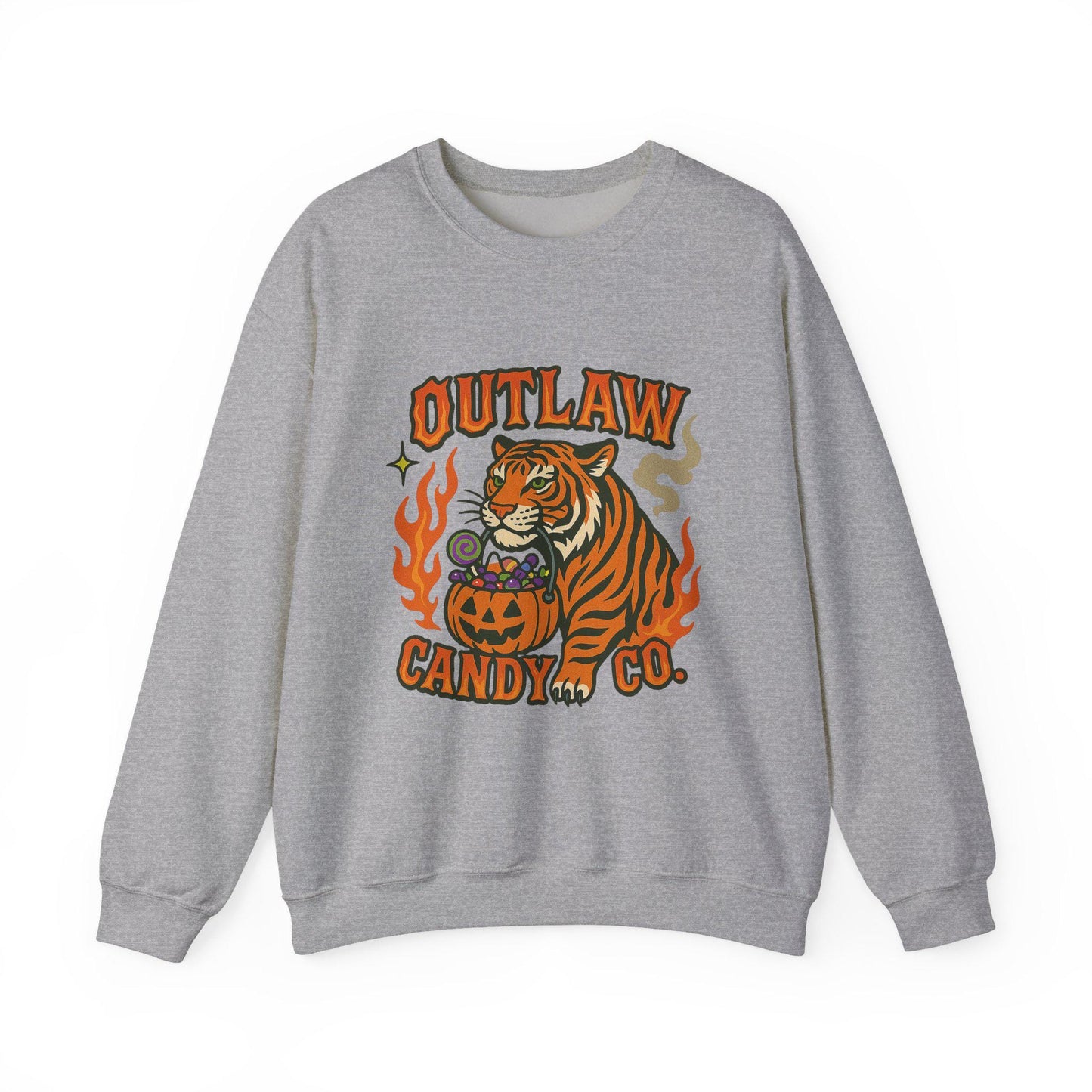 Edgy western tiger "outlaw candy co" Halloween PNG graphic INSTANT digital download for tshirt sublimation or dtf