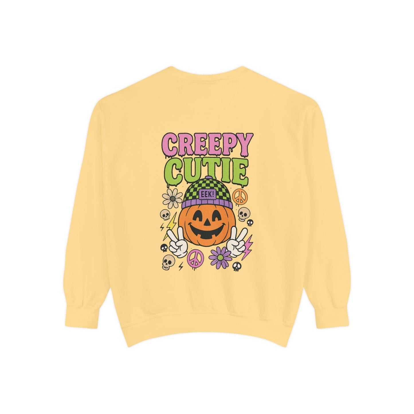 Halloween "creepy cutie" groovy pumpkin INSTANT digital download for tshirt sublimation or dtf