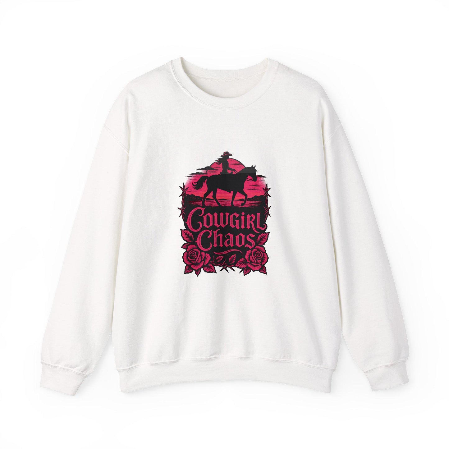 Cowgirl chaos horse riding png graphic instant digital download for tshirt sublimation or dtf