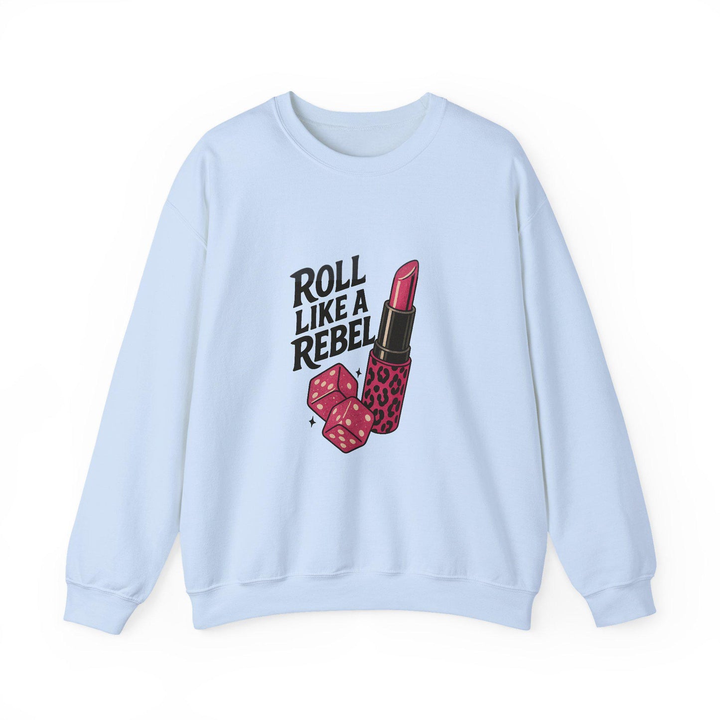 Roll like a rebel dice lipstick PNG graphic INSTANT digital download for tshirt sublimation or dtf