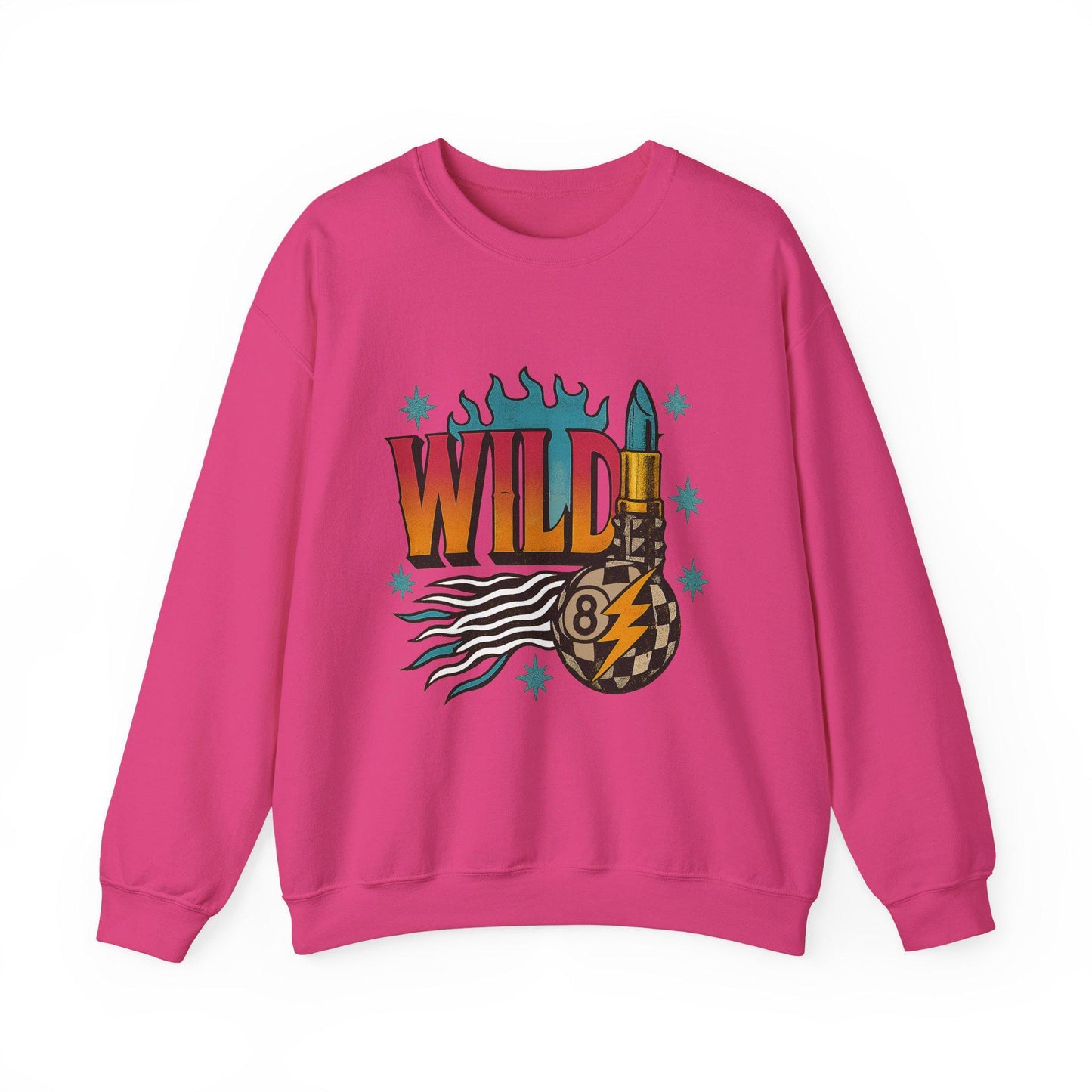 Edgy yallternative "WILD" checkered 8ball retro PNG graphic INSTANT digital download for tshirt sublimation or dtf