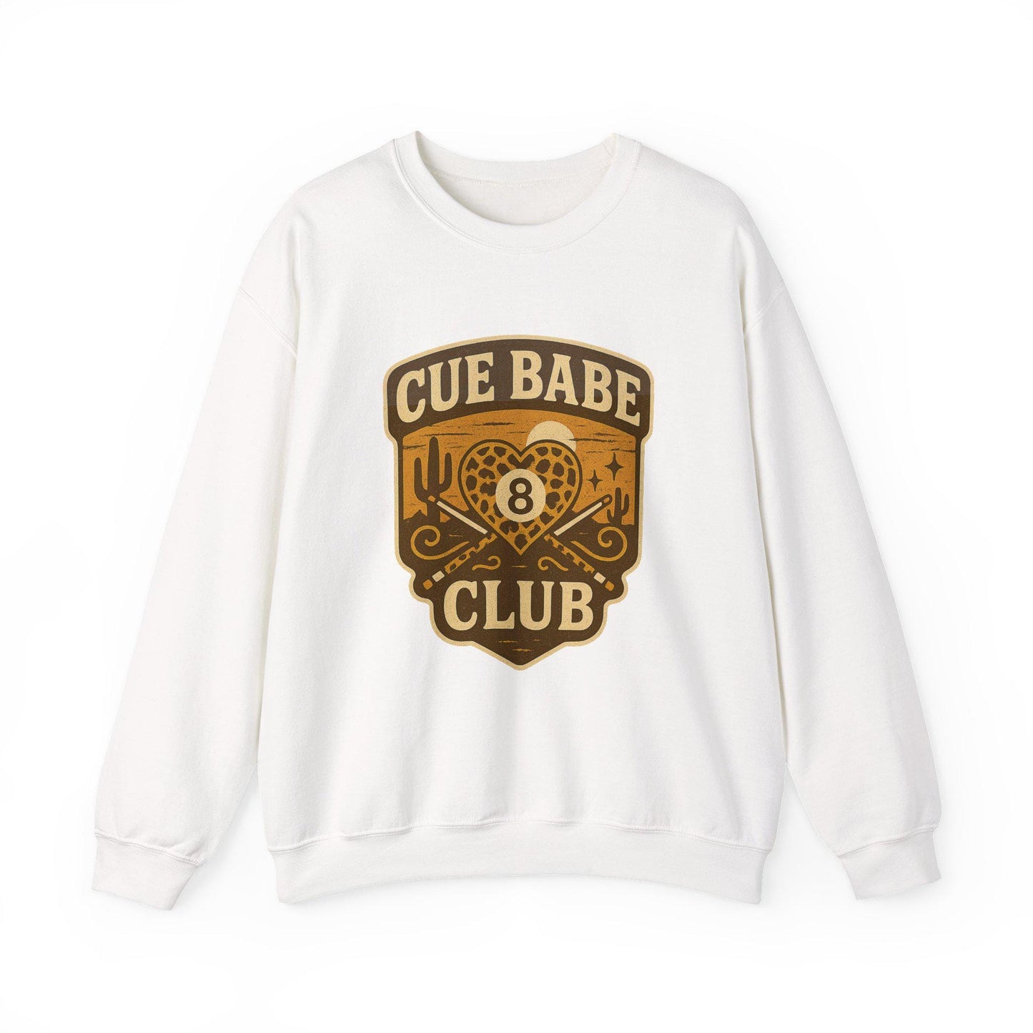 Western 8ball heart desert cue babe club png graphic instant digital download for tshirt sublimation or dtf