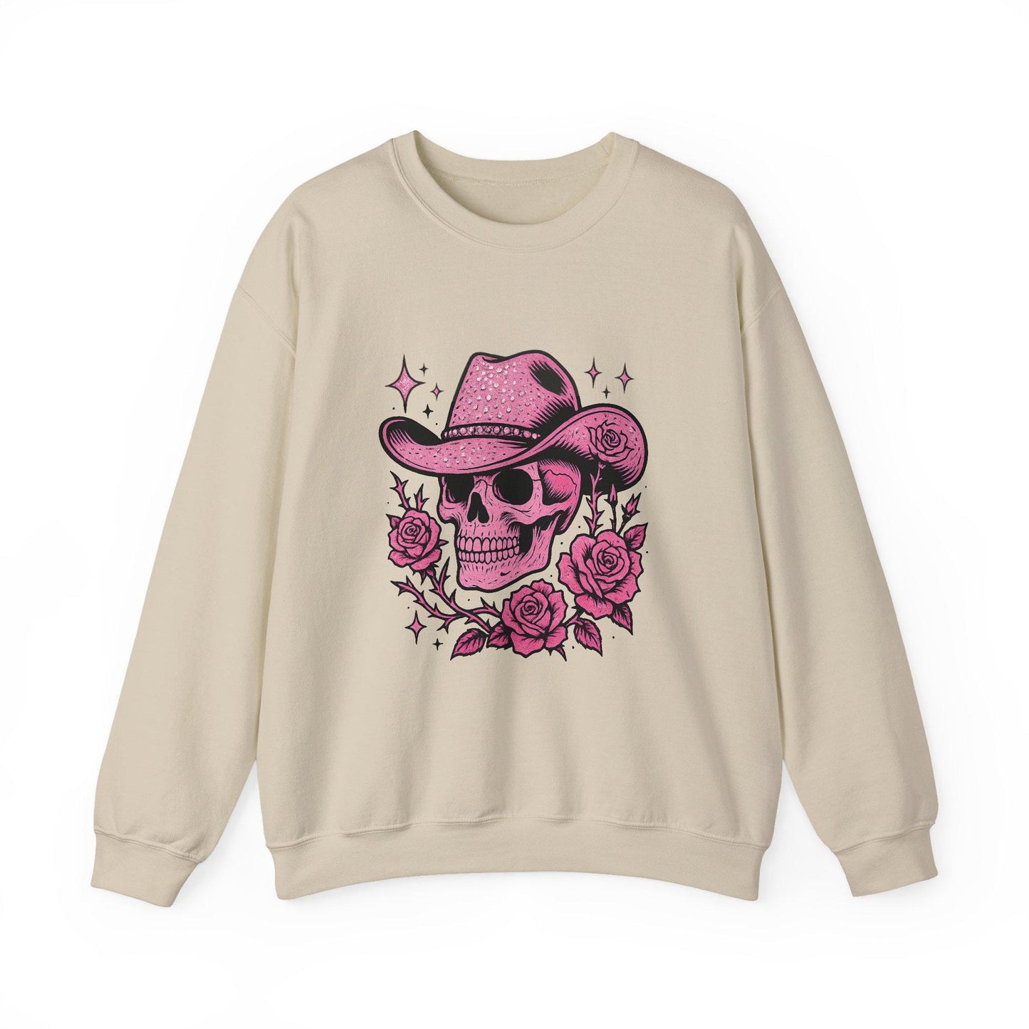 Pink Western rhinestone cowboy and rose png graphic INSTANT digital download for tshirt sublimation or dtf