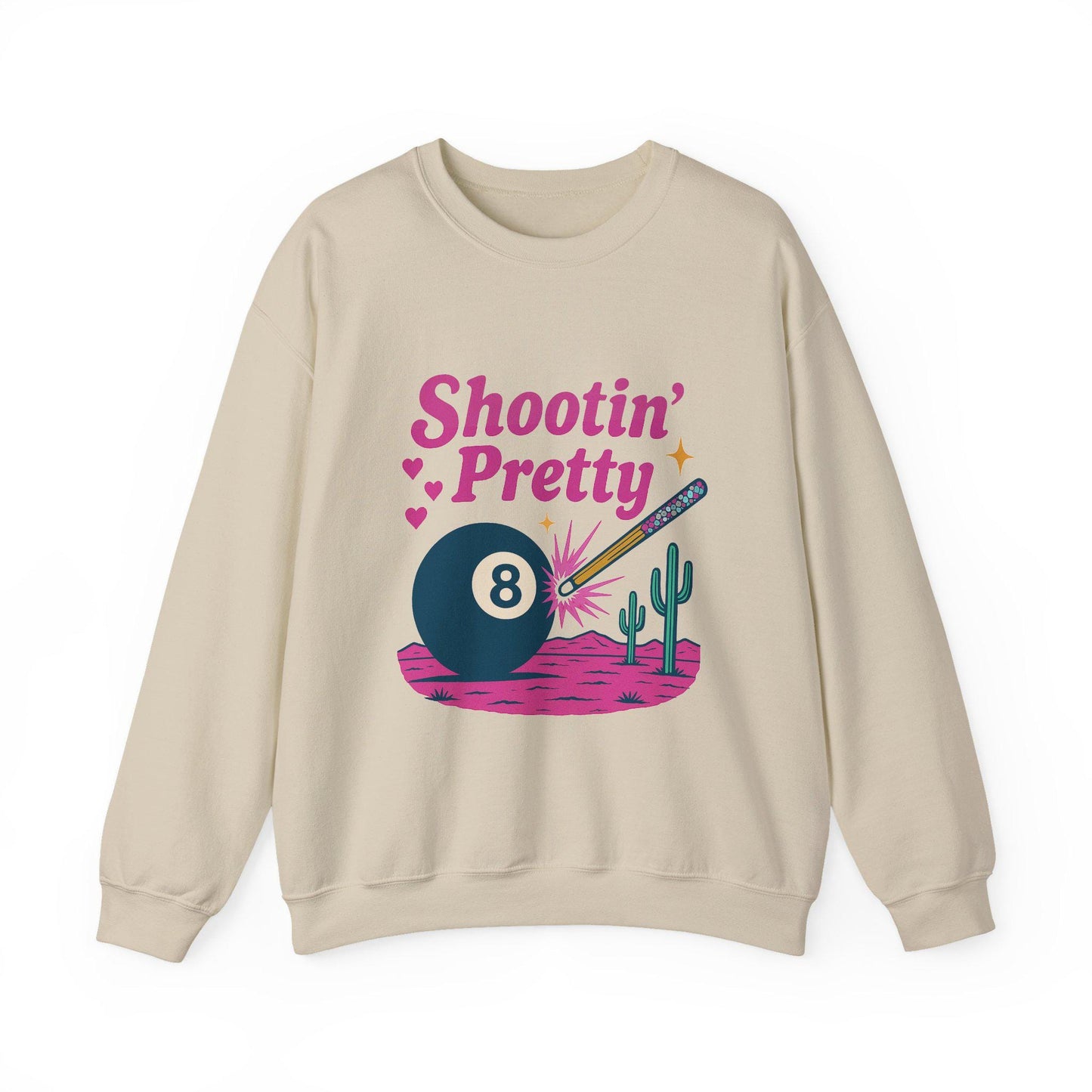 Western 8 ball shootin pretty desert png graphic INSTANT digital download for tshirt sublimation or dtf