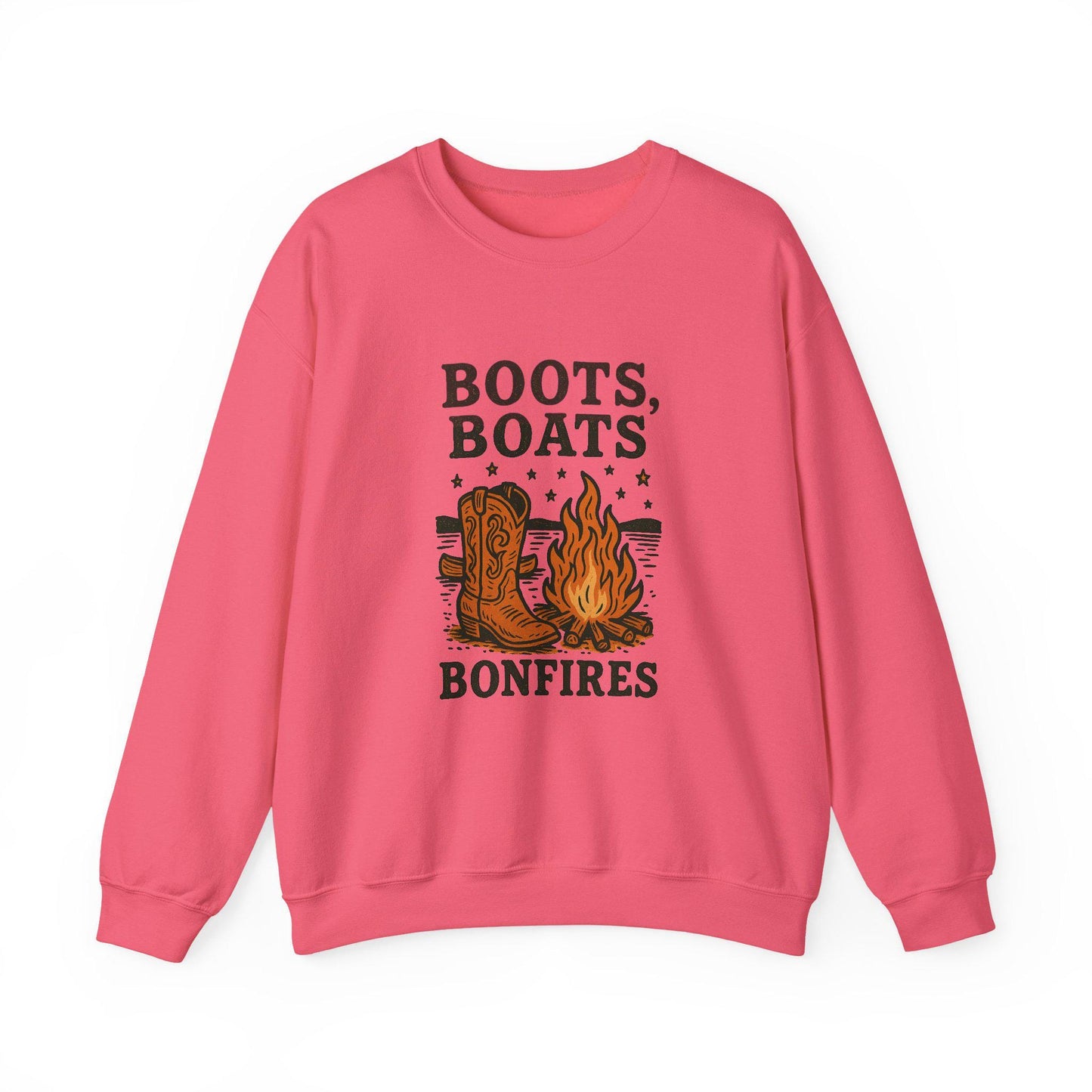 Western summer cowgirl cowboy boots boats bonfires png graphic INSTANT digital download for tshirt sublimationor dtf