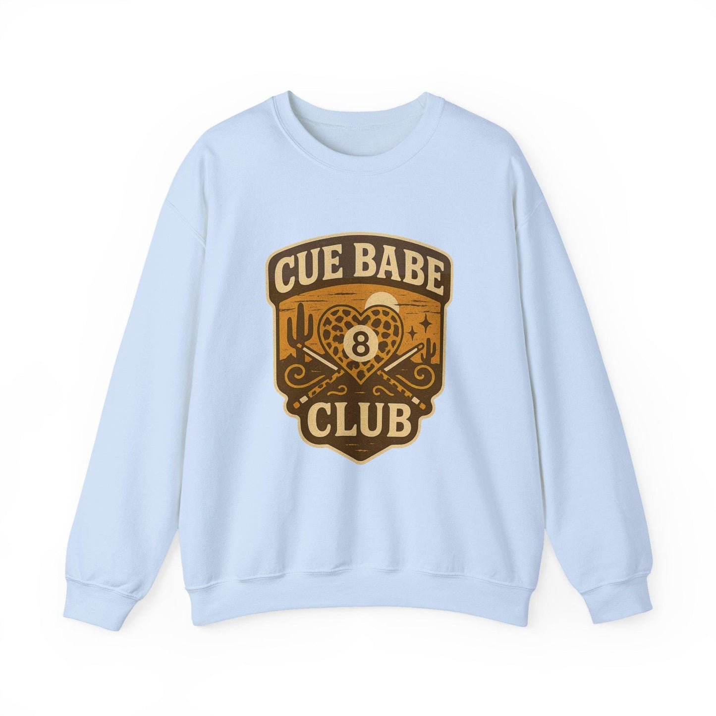 Western 8ball heart desert cue babe club png graphic instant digital download for tshirt sublimation or dtf