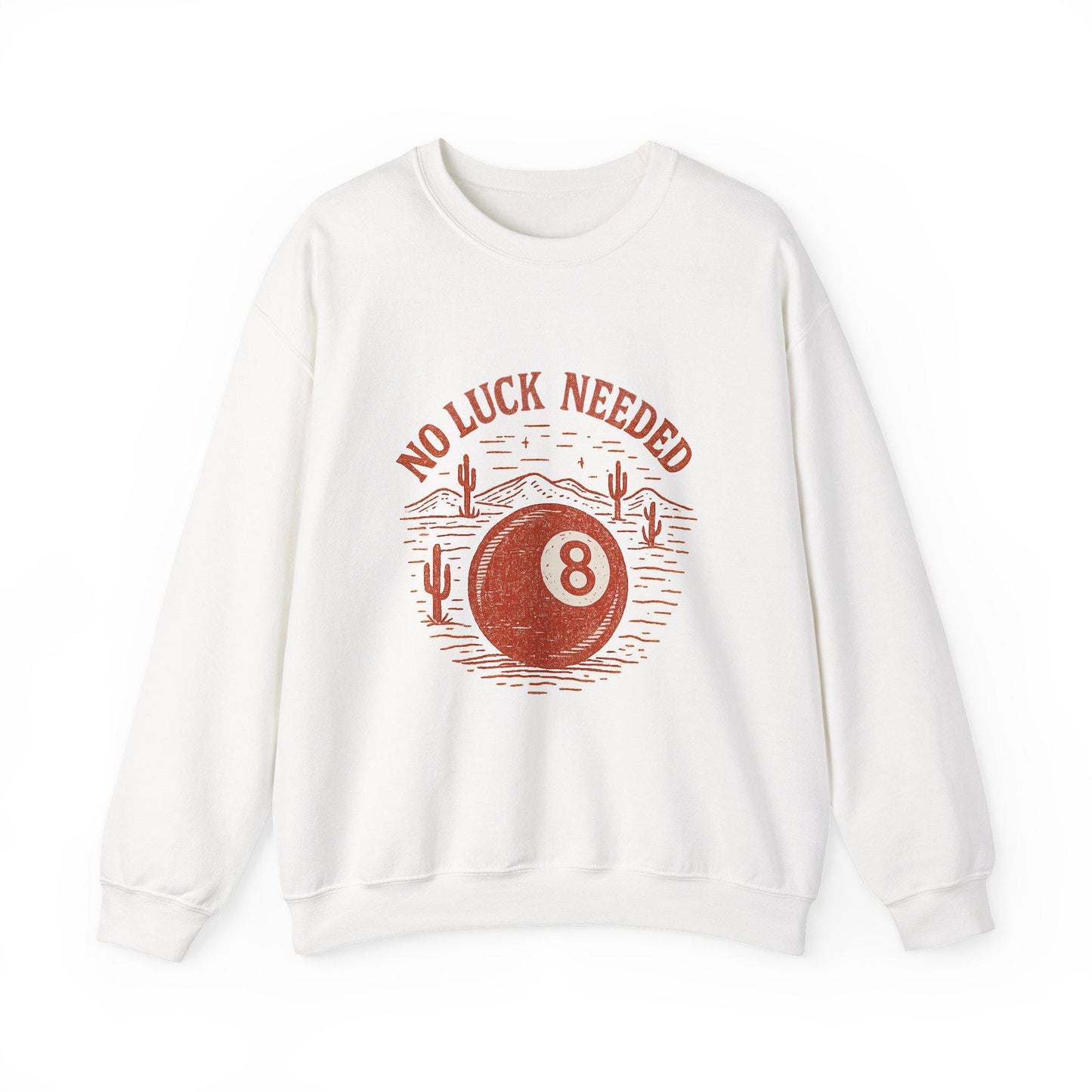 Western desert 8ball no luck needed png graphic INSTANT digital download for tshirt sublimation or dtf