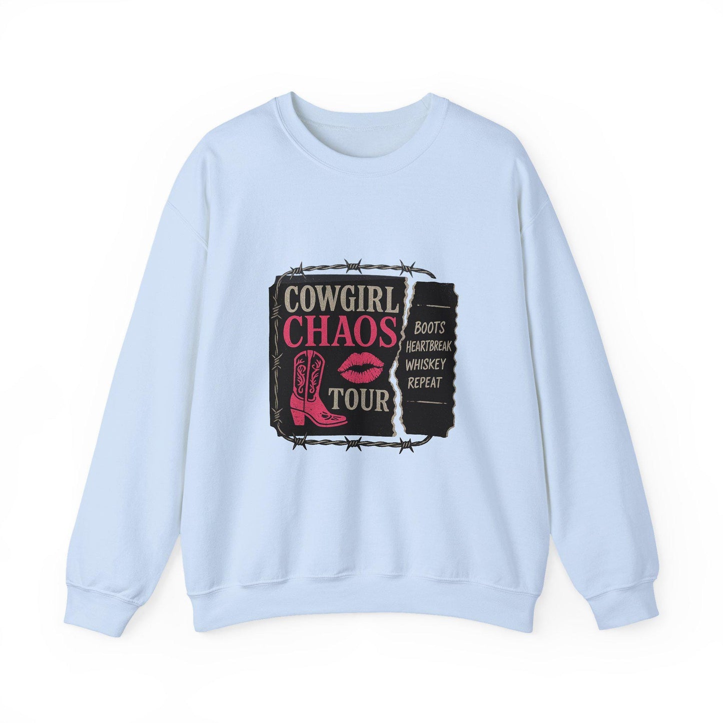 Western "cowgirl chaos tour" ripped ticket PNG graphic INSTANT digital download for tshirt sublimation or dtf