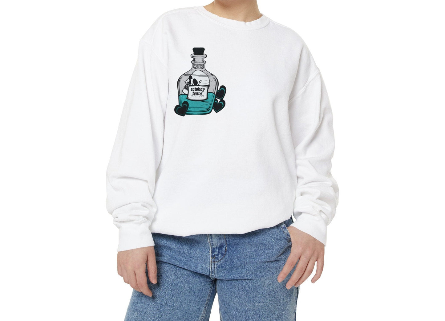 yallternative Rebel of the rodeo Graphic western cowgirl celestial skull cowboy tears potion bottle png