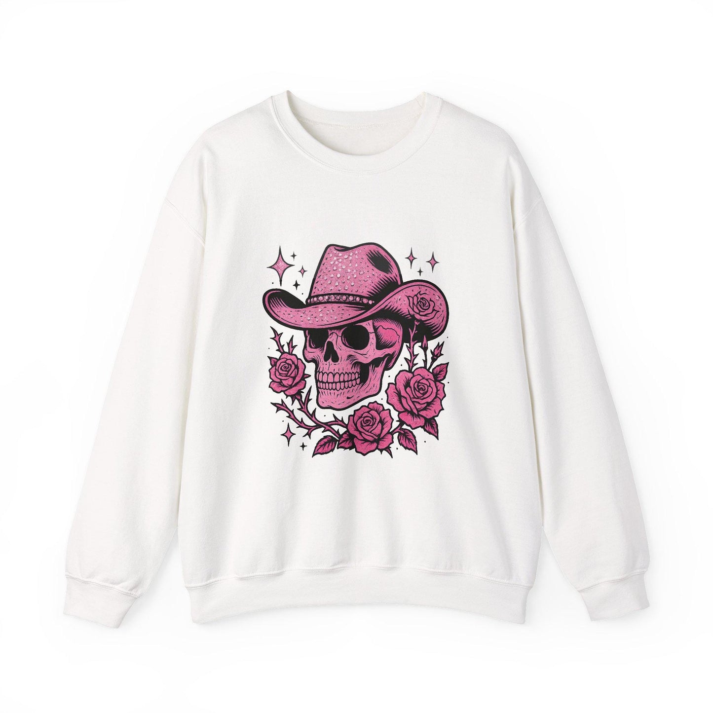 Pink Western rhinestone cowboy and rose png graphic INSTANT digital download for tshirt sublimation or dtf