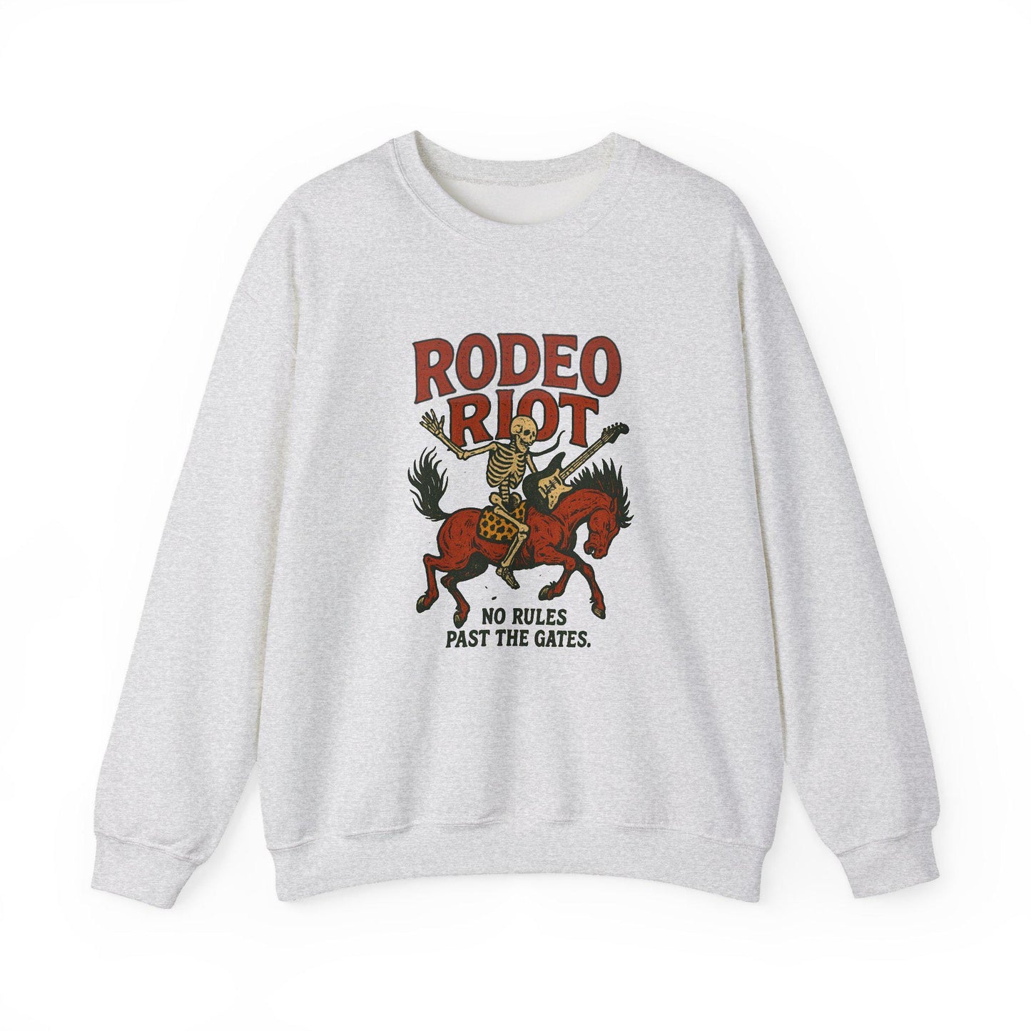 Western "rodeo riot" rock & roll skeleton horse PNG graphic INSTANT digital download for tshirt sublimation or dtf