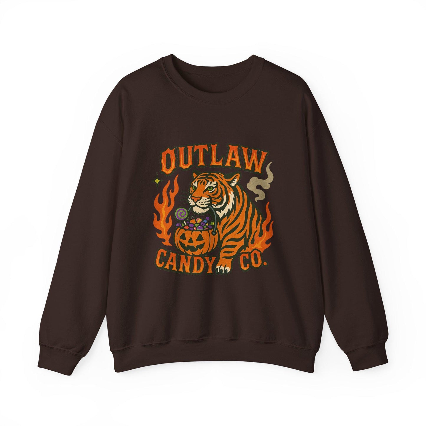 Edgy western tiger "outlaw candy co" Halloween PNG graphic INSTANT digital download for tshirt sublimation or dtf