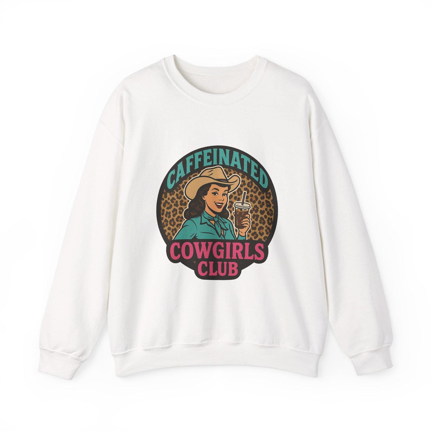 Western caffeinated cowgirls club retro vintage pinup cowgirl png graphic INSTANT digital download for tshirt sublimation or dtf