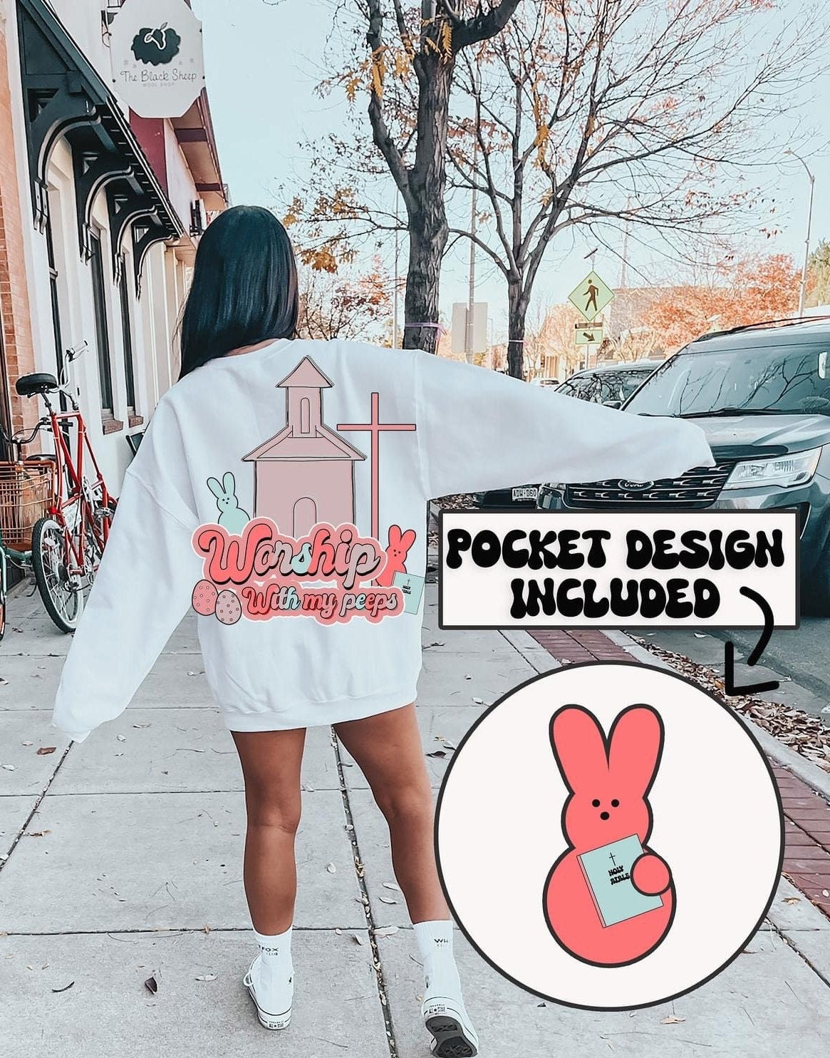 Easter peeps PNG peeps Sublimation easter designs Bible verse shirt design pastel Easter shirt design