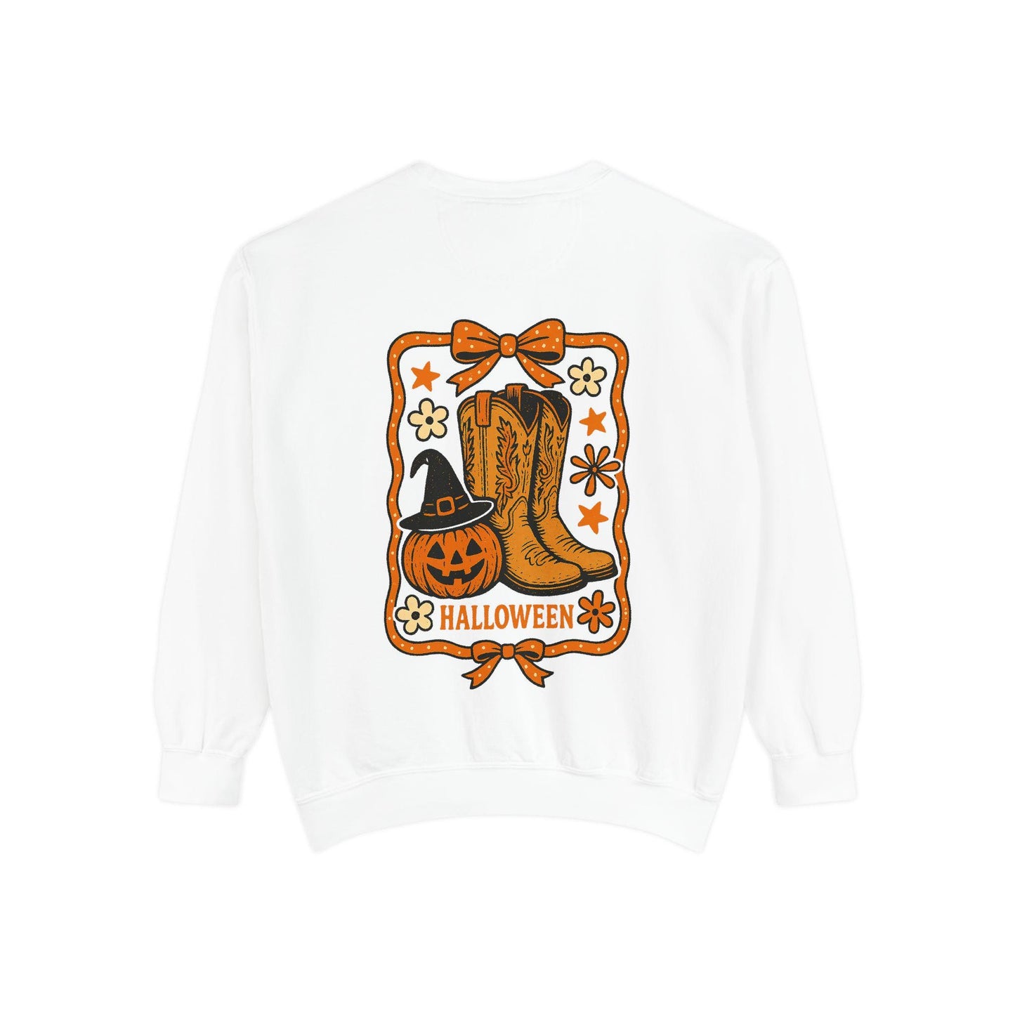 Western halloween boot and pumpkin graphic with matching logo PNG graphic INSTANT digital download for tshirt sublimation or dtf