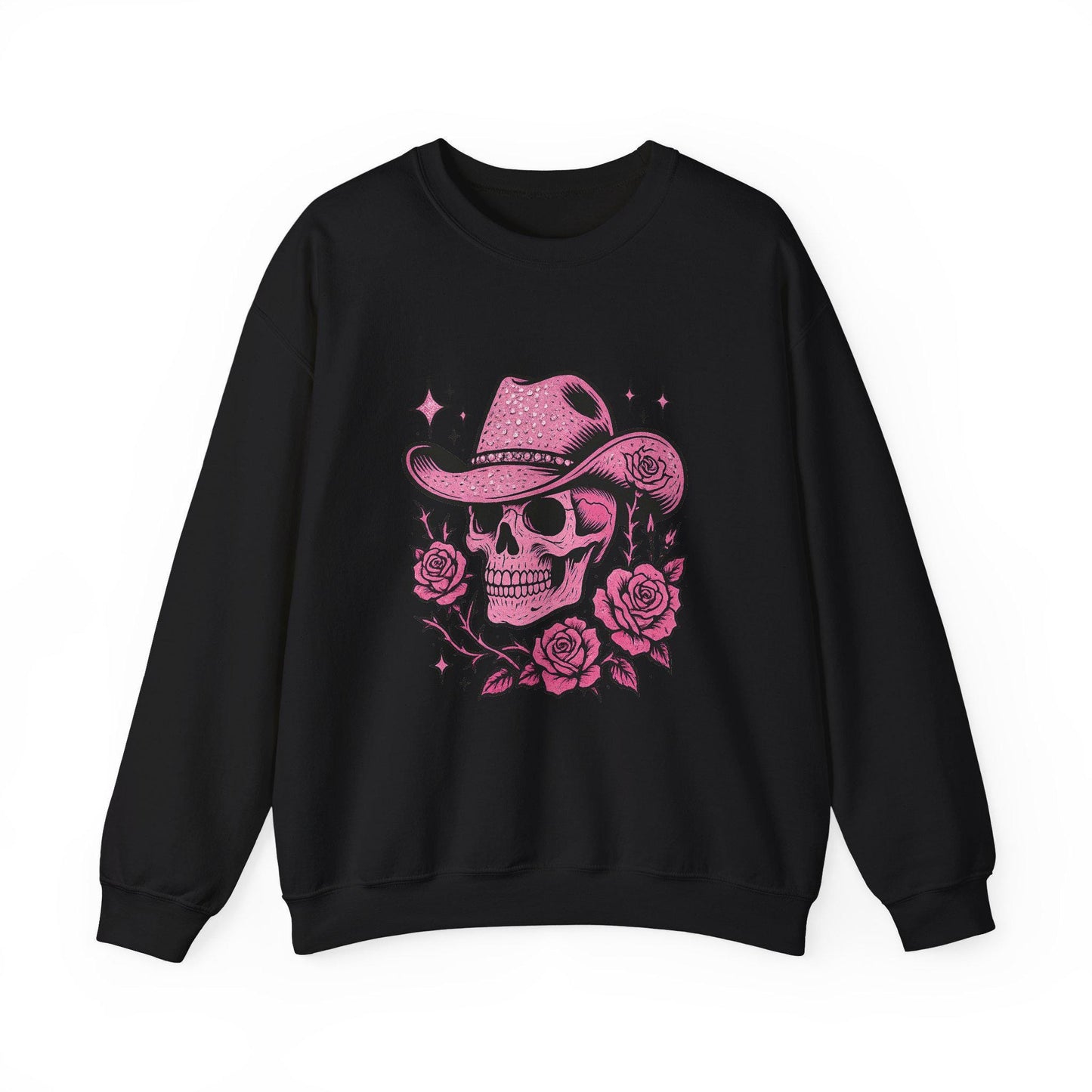 Pink Western rhinestone cowboy and rose png graphic INSTANT digital download for tshirt sublimation or dtf