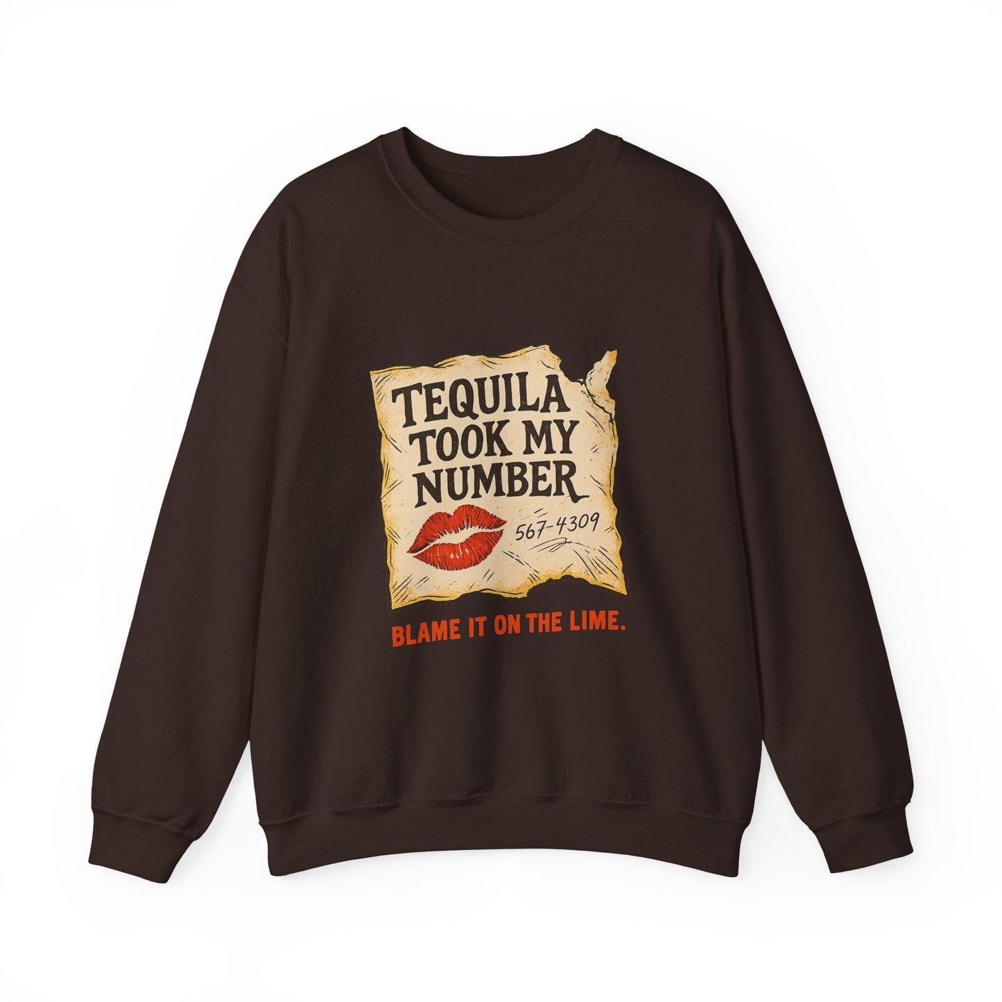 Tequila took my number torn napkin red lip kiss PNG graphic INSTANT digital download for tshirt sublimation or dtf