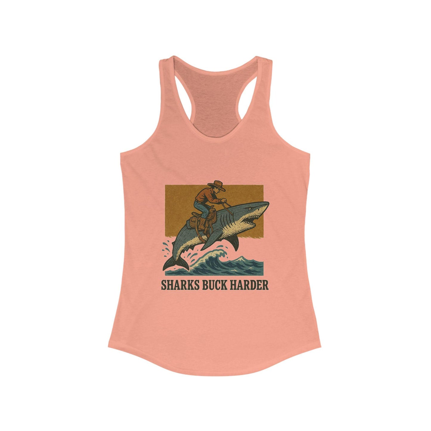 Summer western vintage cowboy on shark beachy png graphic digital download for sublimation or dtf