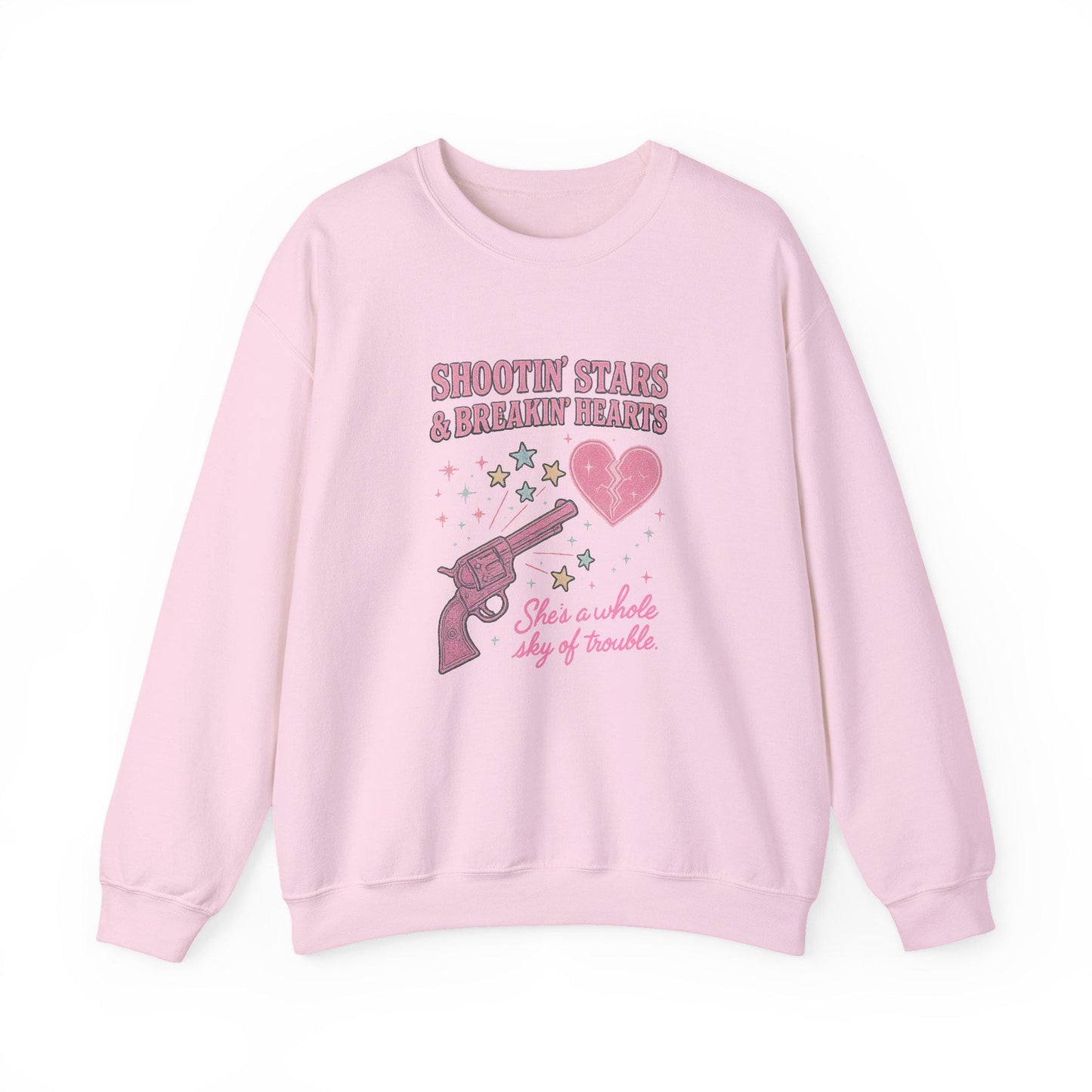 Pink western "Shootin stars & breakin hearts" cowgirl PNG graphic INSTANT digital download for tshirt sublimation or dtf
