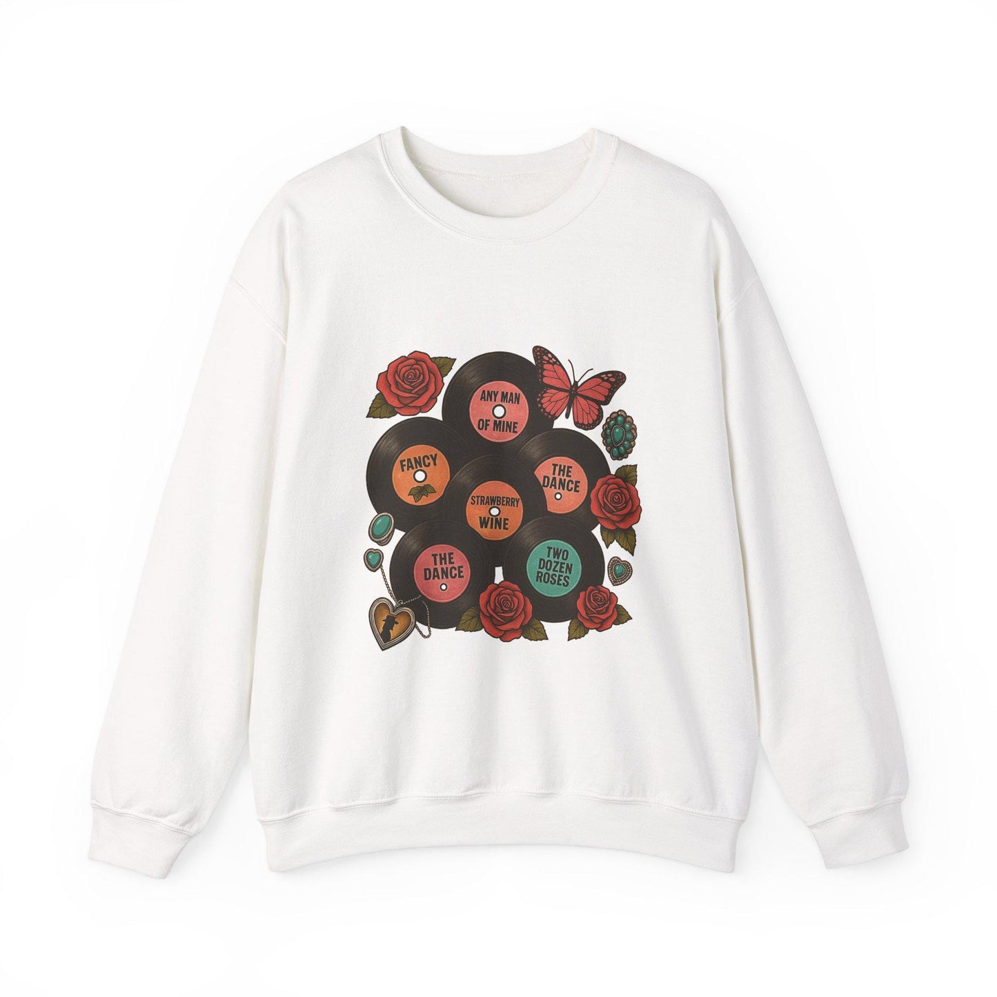 90s country music records western cowgirl butterfly turquoise png graphic digital download for tshirt sublimation or dtf