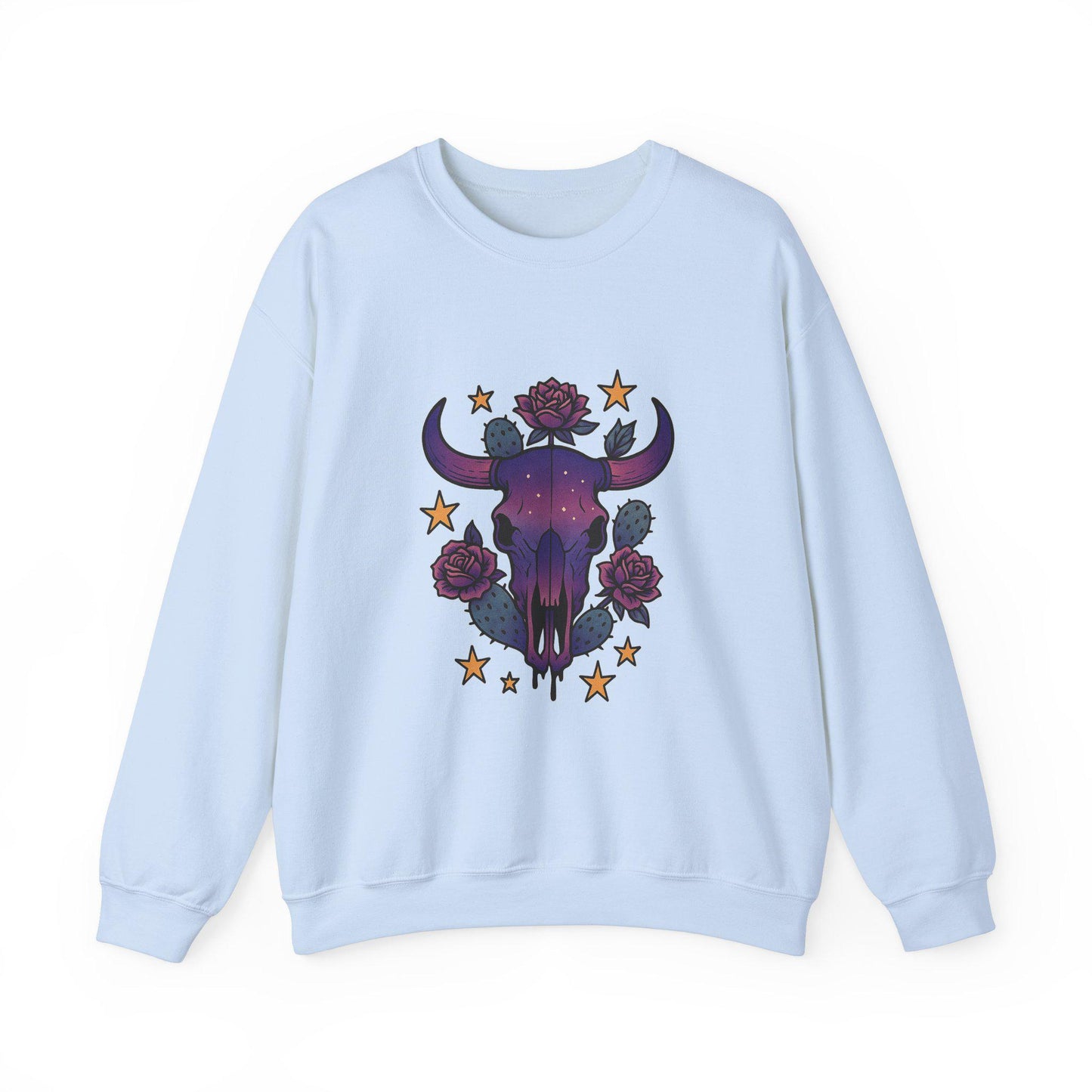 Western galaxy bull skull desert png graphic digital download for tshirt sublimation or dtf