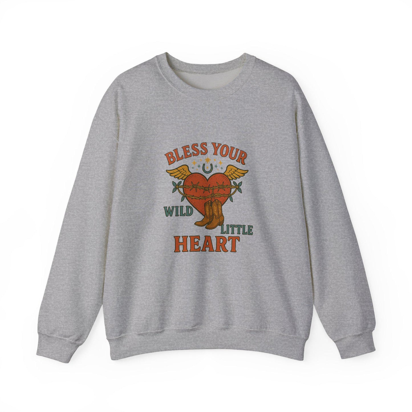 Western "bless your wild little heat" cowgirl heart png graphic INSTANT digital download for tshirt sublimation or dtf
