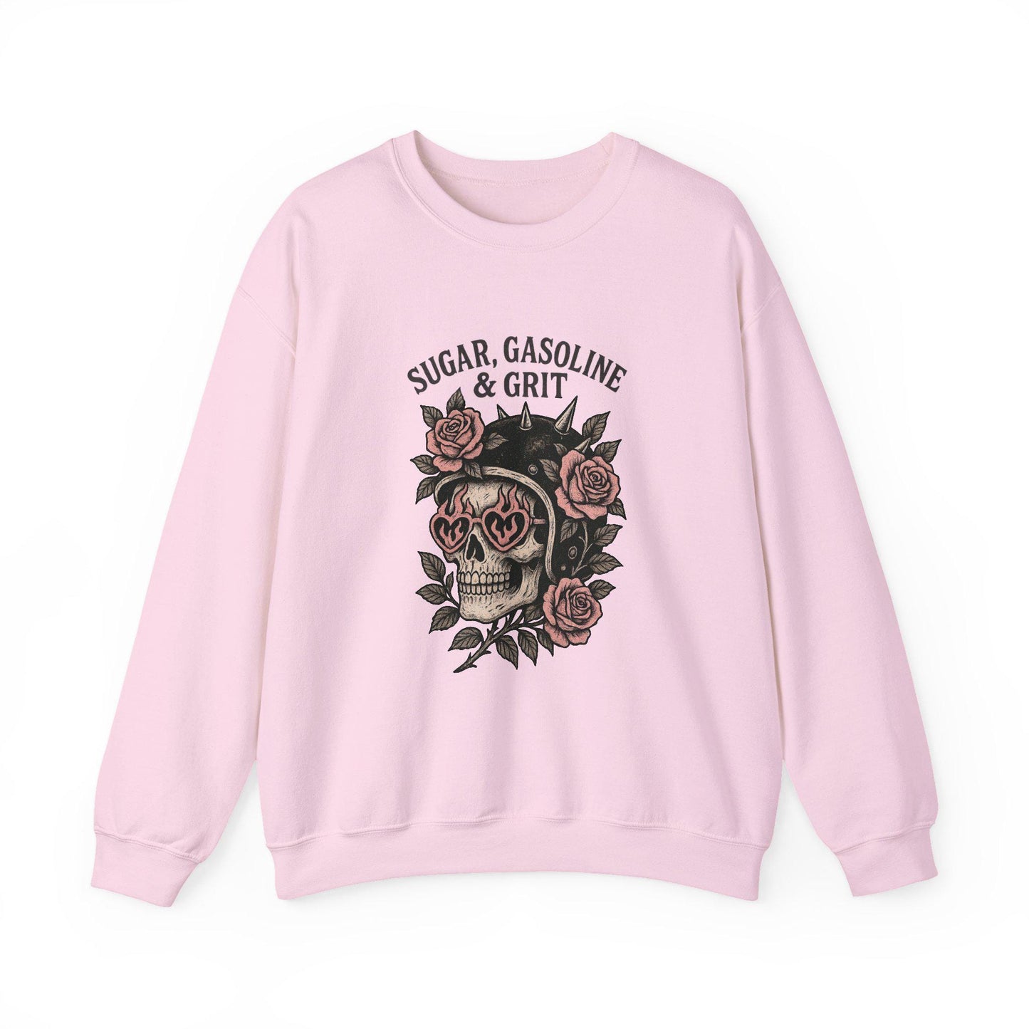 Pink Floral Biker skull PNG graphic INSTANT digital download for tshirt sublimation or dtf