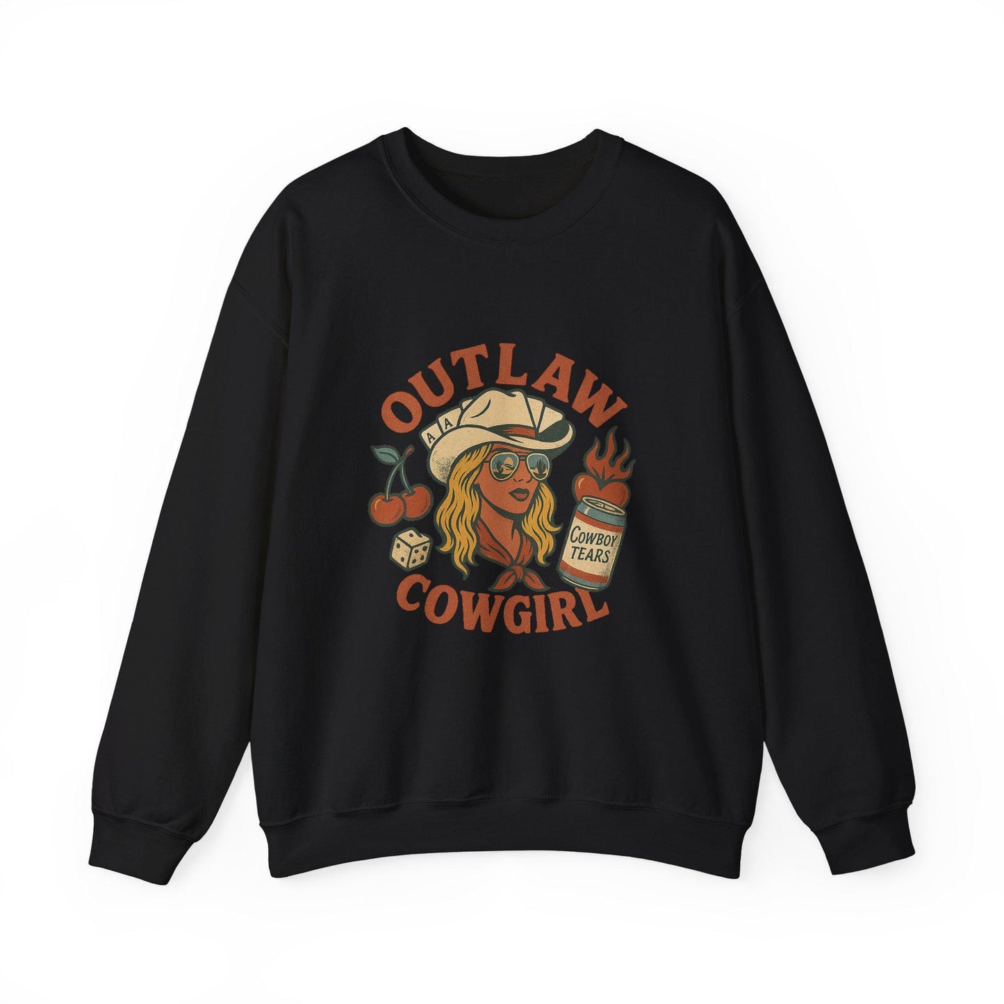 Western Outlaw blonde cowgirl vintage beer can cards cherry dice png graphic INSTANT digital download for tshirt sublimation or dtf
