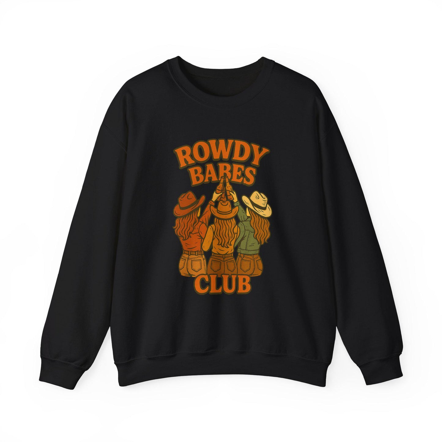 Western vintage retro cowgirl country girl "Rowdy Babes Club" PNG graphic INSTANT digital download for tshirt sublimation or dtf