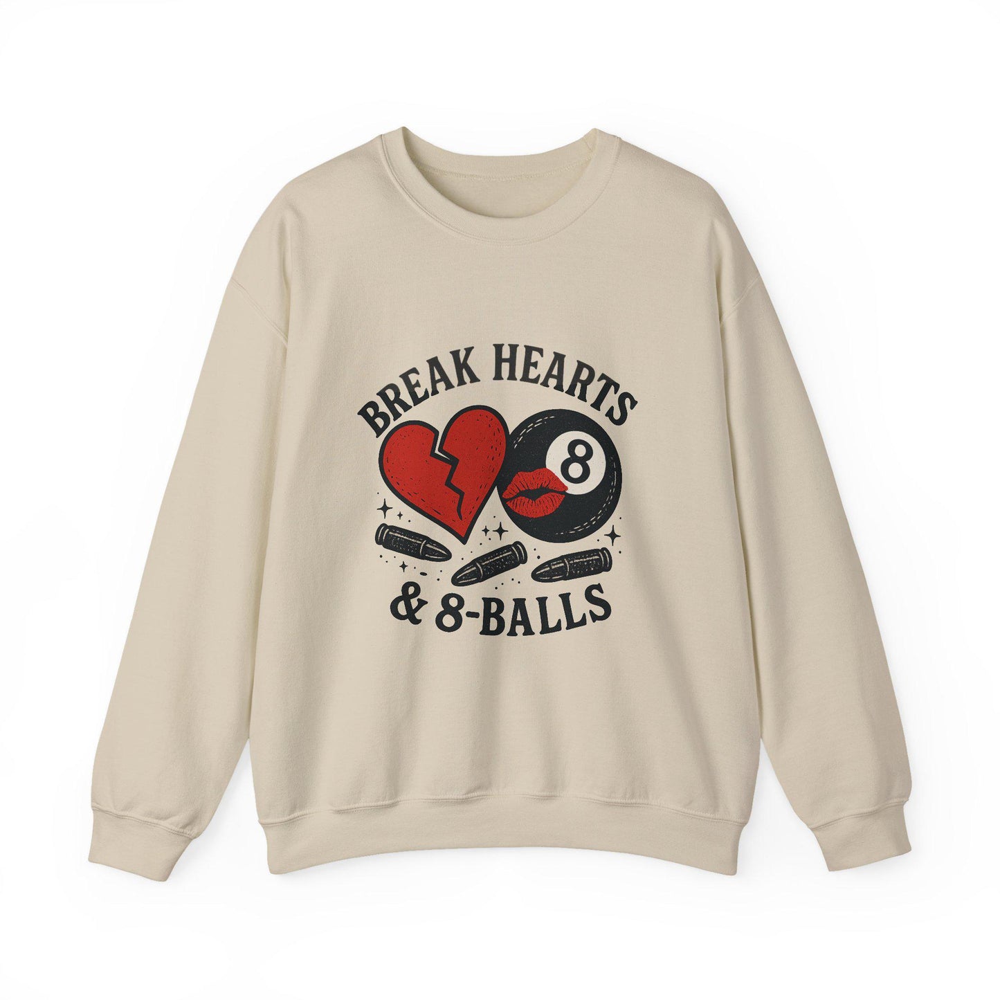Break hearts & 8balls PNG graphic INSTANT digital download for tshirt sublimation or dtf