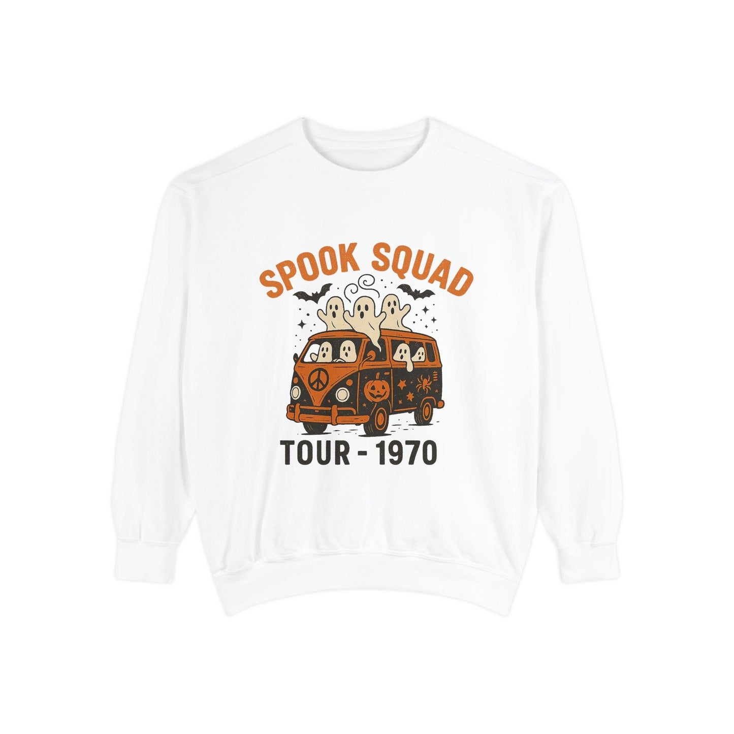 Halloween "spook squad tour - 1970" vintage ghost hippie van PNG graphic INSTANT digital download for tshirt sublimation or dtf