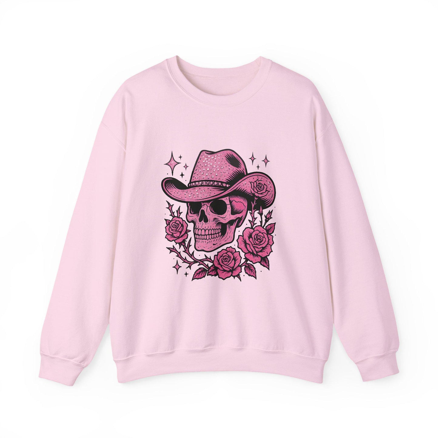 Pink Western rhinestone cowboy and rose png graphic INSTANT digital download for tshirt sublimation or dtf