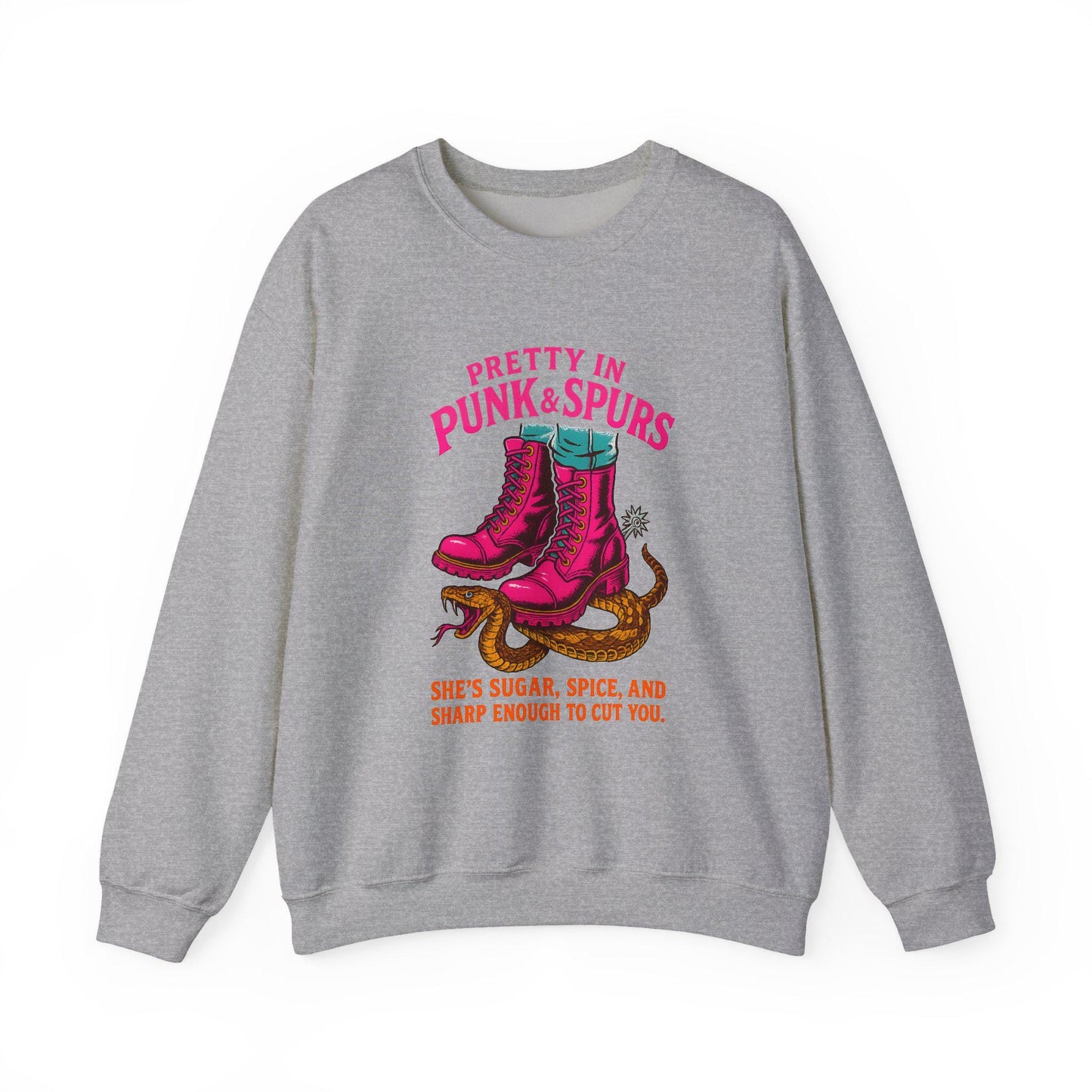 Edgy Western "pretty in pink & spurs" boot snake spur PNG graphic INSTANT digital download for tshirt sublimation or dtf