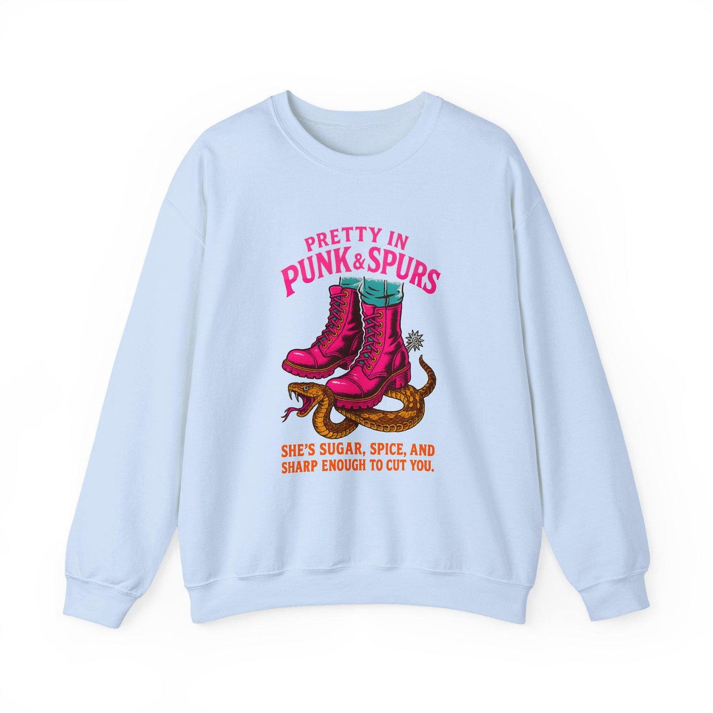 Edgy Western "pretty in pink & spurs" boot snake spur PNG graphic INSTANT digital download for tshirt sublimation or dtf
