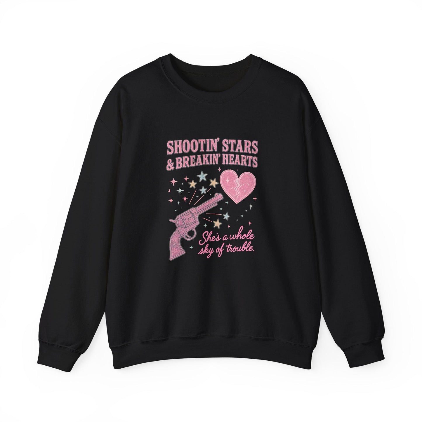 Pink western "Shootin stars & breakin hearts" cowgirl PNG graphic INSTANT digital download for tshirt sublimation or dtf