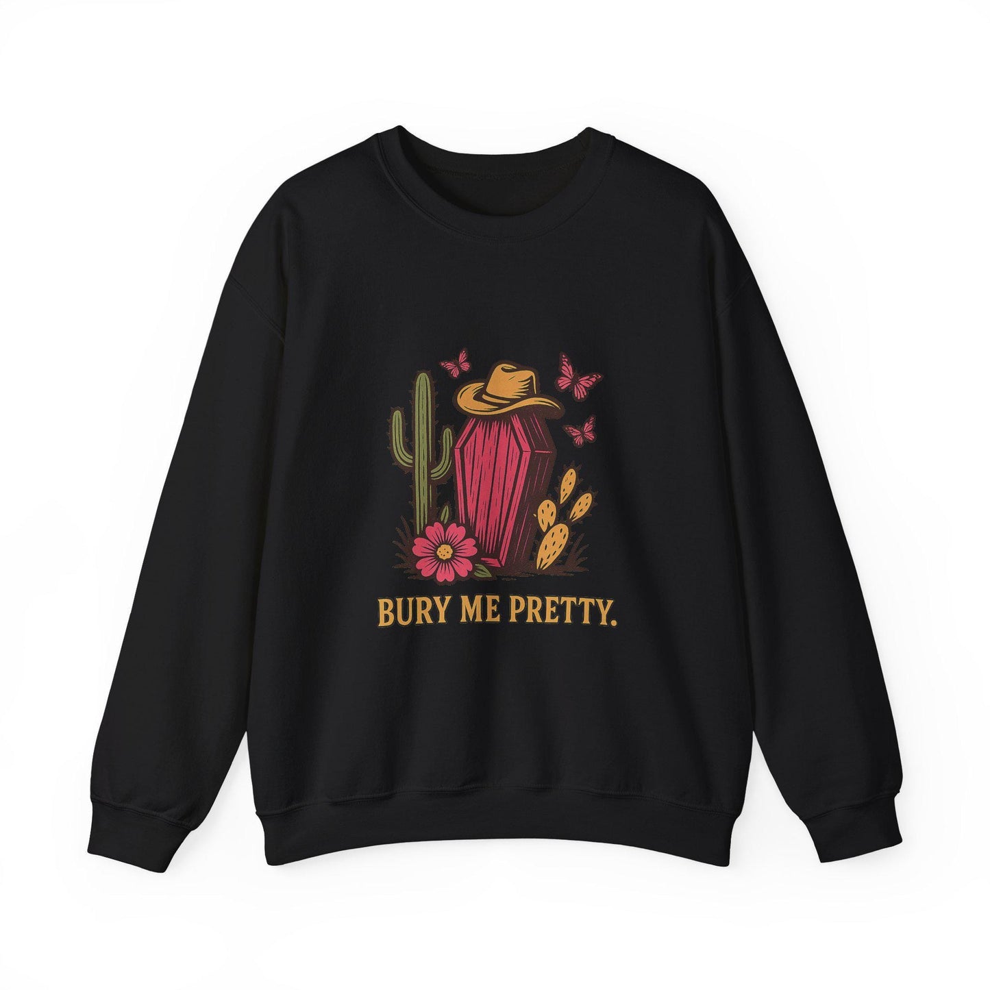 Western bury me pretty desert coffin butterfly png graphic INSTANT digital download for tshirt sublimation or dtf