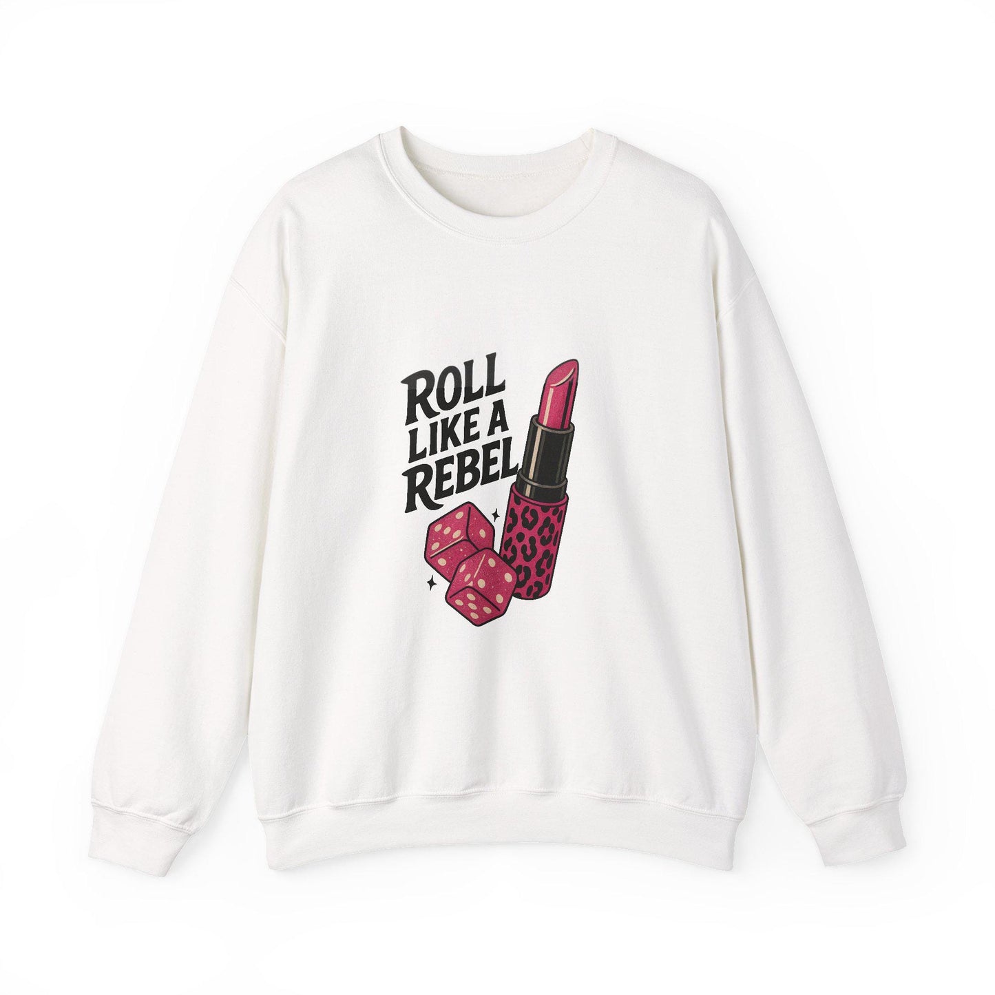 Roll like a rebel dice lipstick PNG graphic INSTANT digital download for tshirt sublimation or dtf