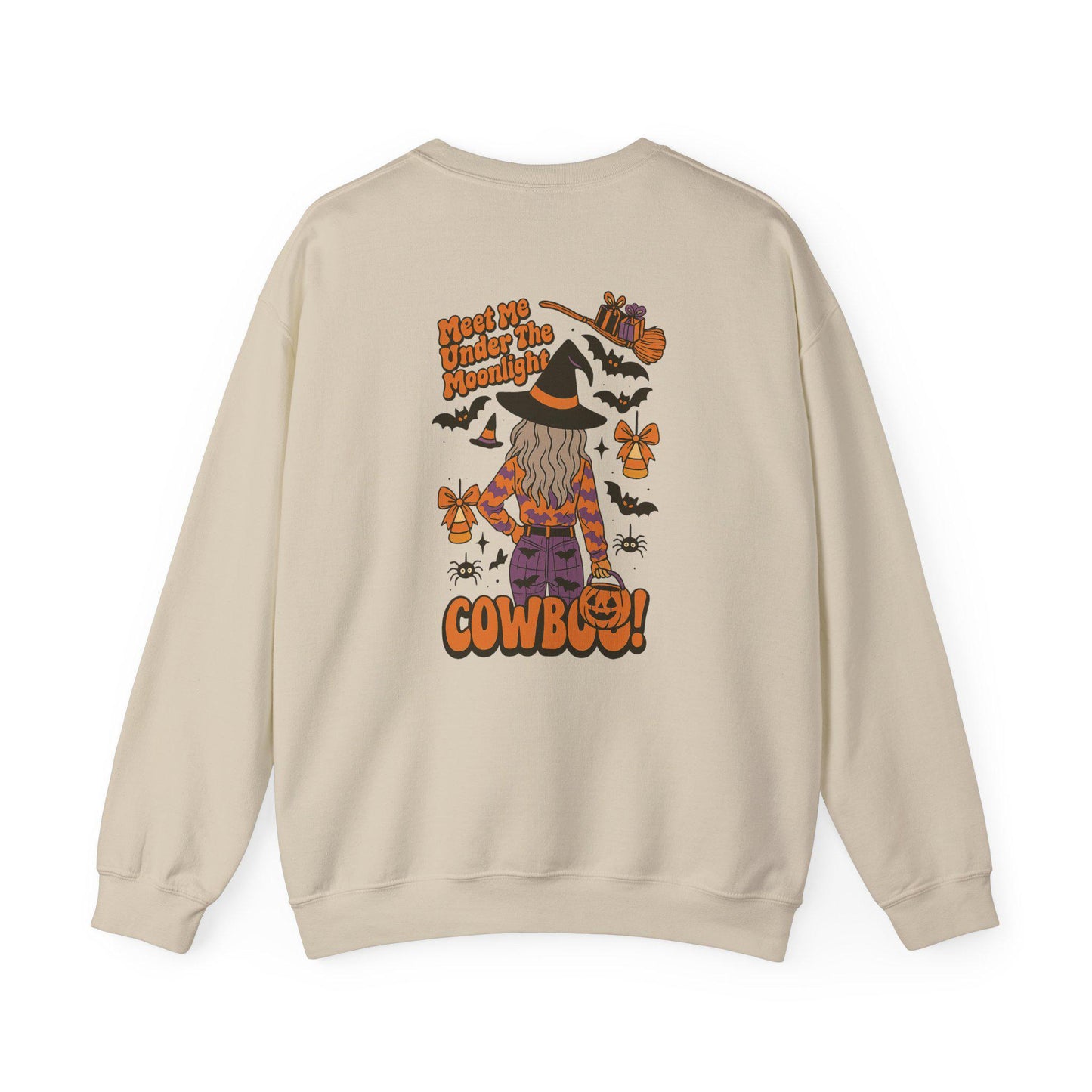 Western Halloween "meet me under the monlight, cowboo!" witchy cowgirl PNG graphic  INSTANT digital download for tshirt sublimation or dtf