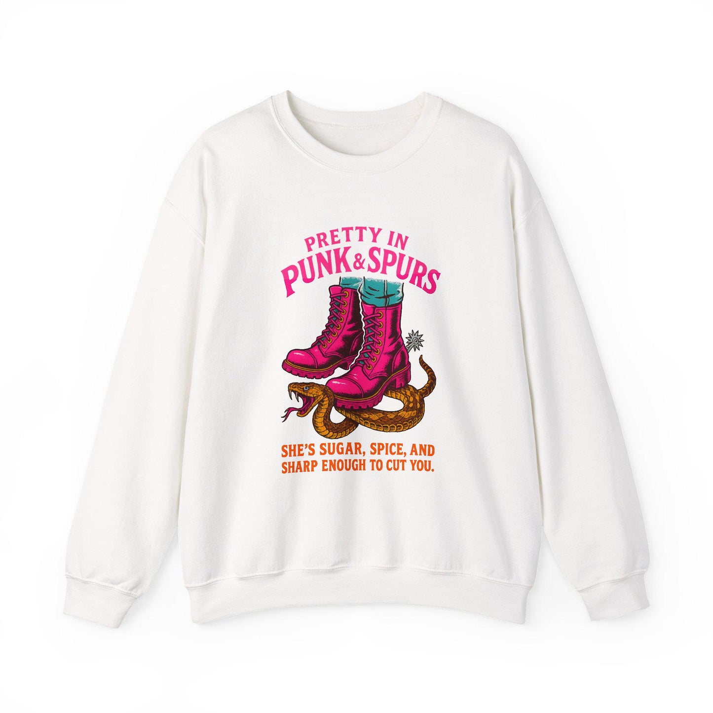 Edgy Western "pretty in pink & spurs" boot snake spur PNG graphic INSTANT digital download for tshirt sublimation or dtf