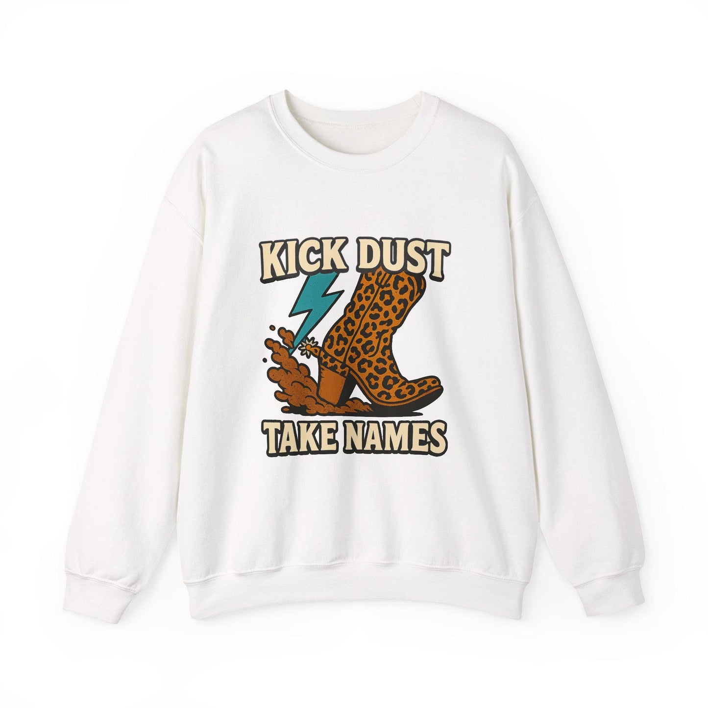 Western kick dust take names cheetah print boot lightning bolt png graphic INSTANT digital download for tshirt sublimation or dtf