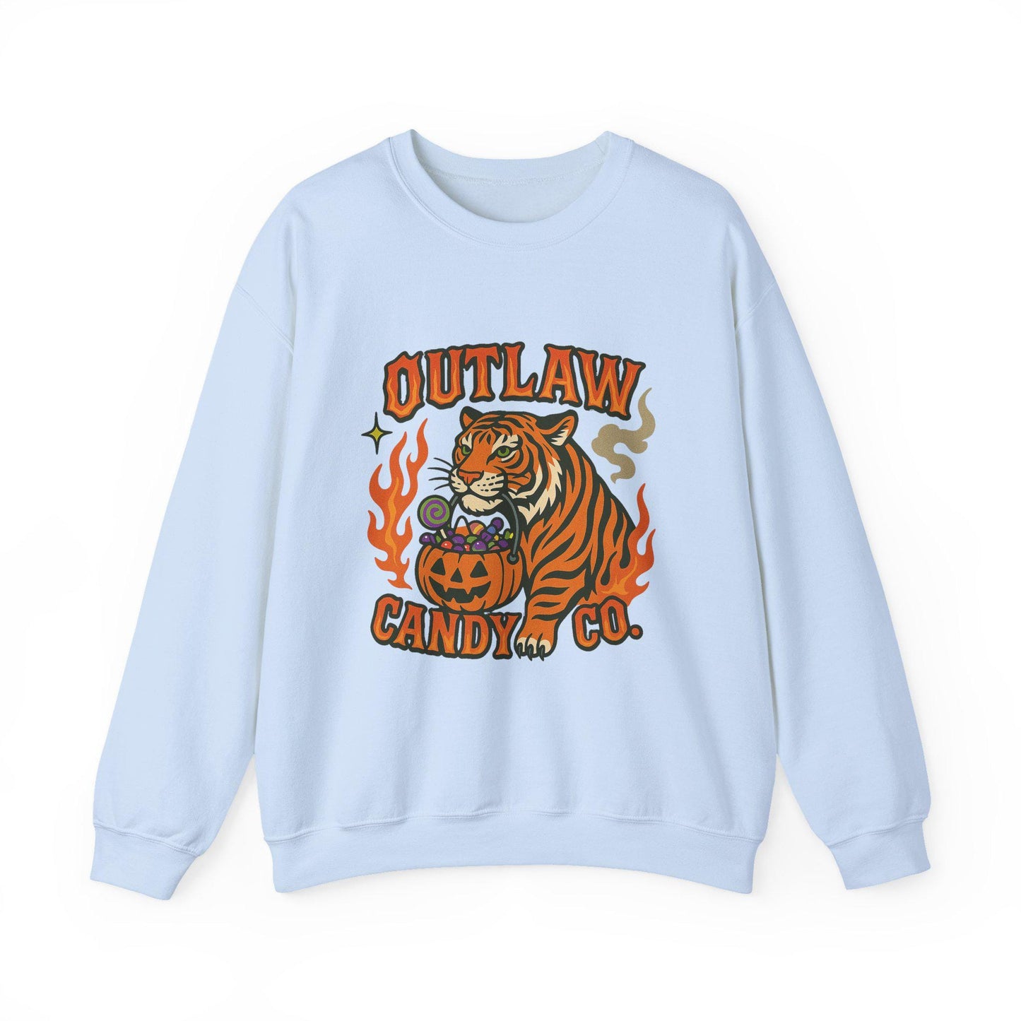 Edgy western tiger "outlaw candy co" Halloween PNG graphic INSTANT digital download for tshirt sublimation or dtf