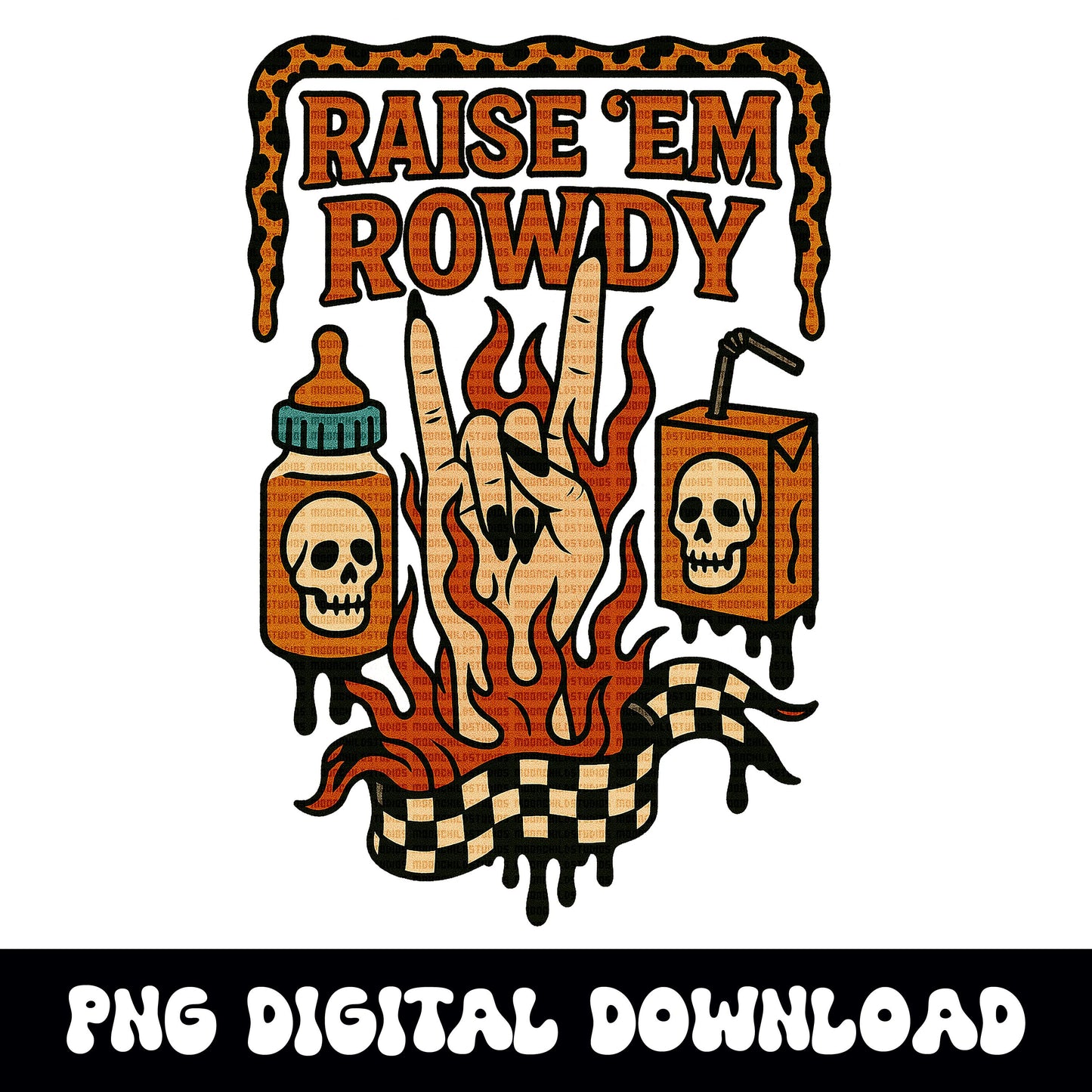 Yallternative "raise em rowdy" mama PNG graphic digital download for tshirt sublimation or dtf
